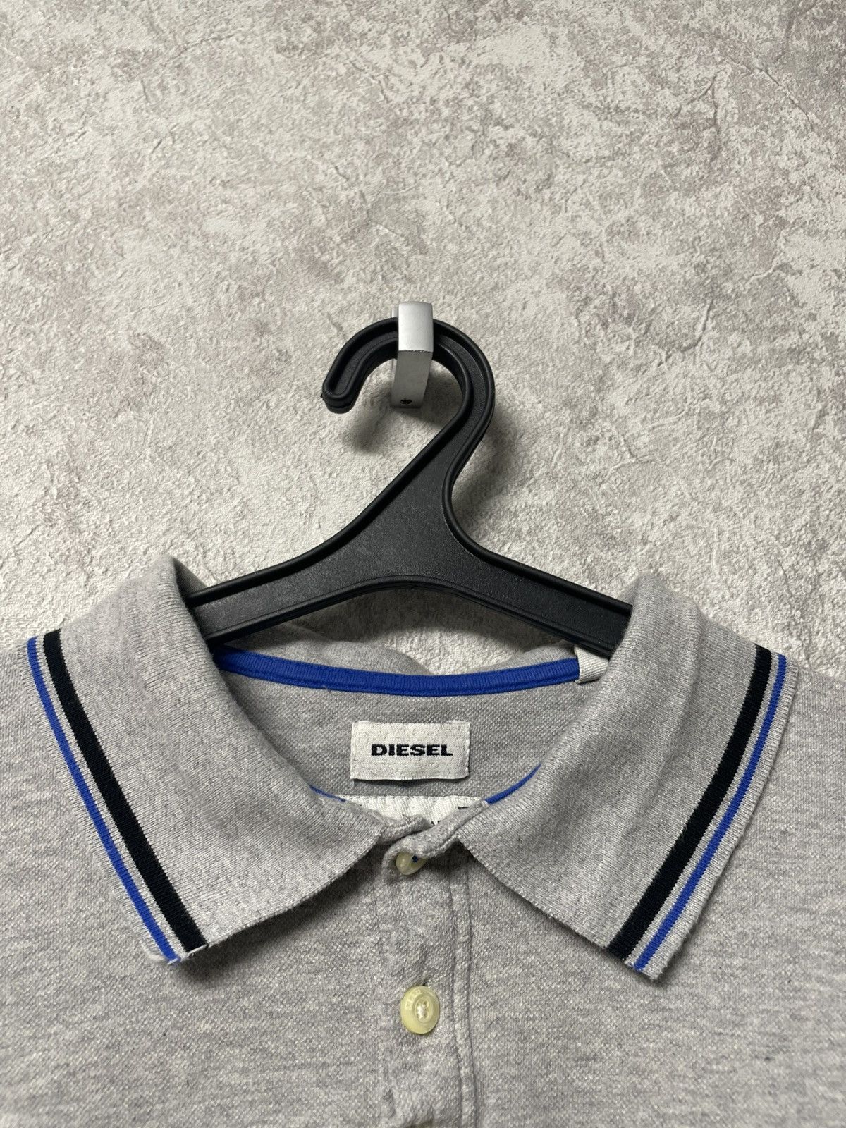 Diesel Vintage Diesel Metallic Logo Gray Long Sleeve Polo Shirt Size US L / EU 52-54 / 3 - 8 Thumbnail