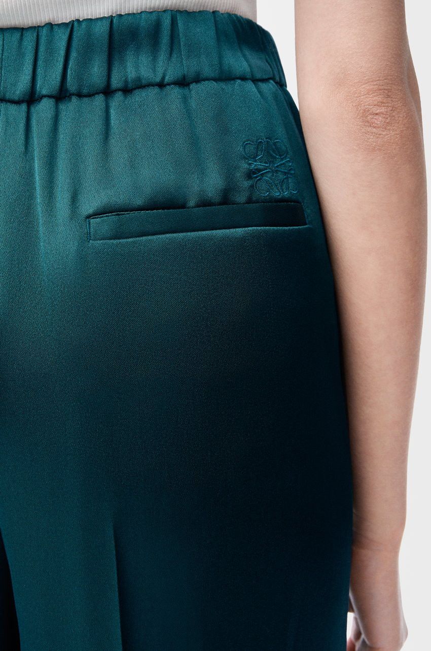 Loewe o1loc1c0525 Pyjama Trousers In Silk in Dark Green Size 32" / US 10 / IT 46 - 5 Thumbnail