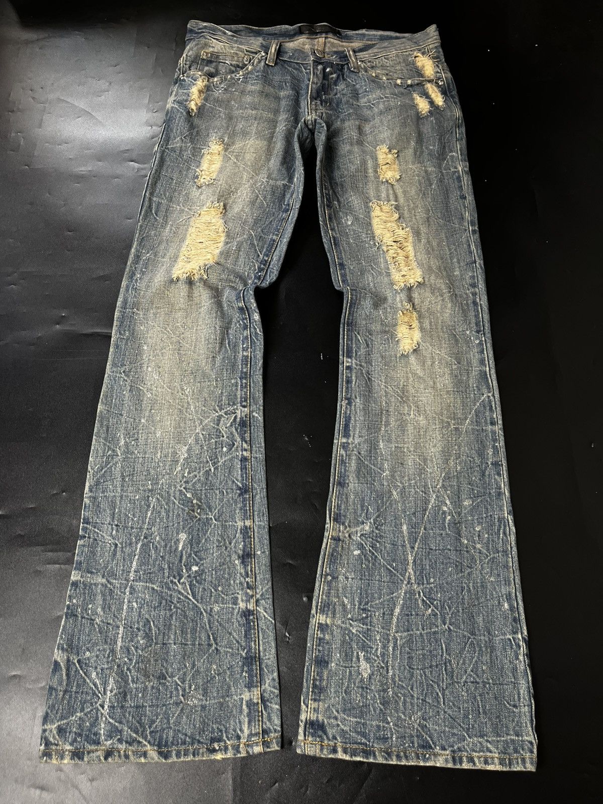 If Six Was Nine × Japanese Brand Midas Distressed Crash flare demin Size US 30 / EU 46 - 3 Thumbnail