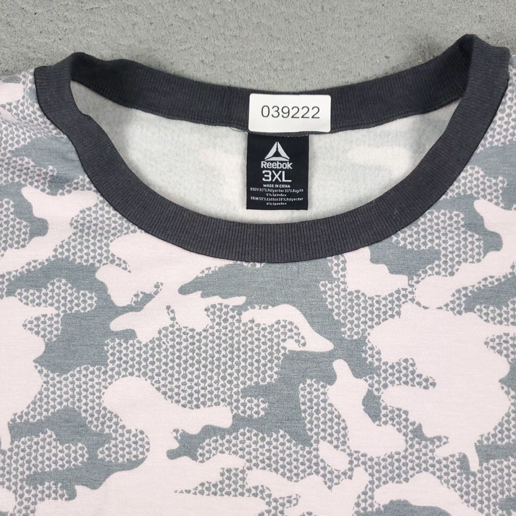 Reebok Reebok Womens Sweater Pullover 3XL Camouflage Gray Casual All Seasons Ladies Size XXL / US 16-18 / IT 52-54 - 2 Thumbnail