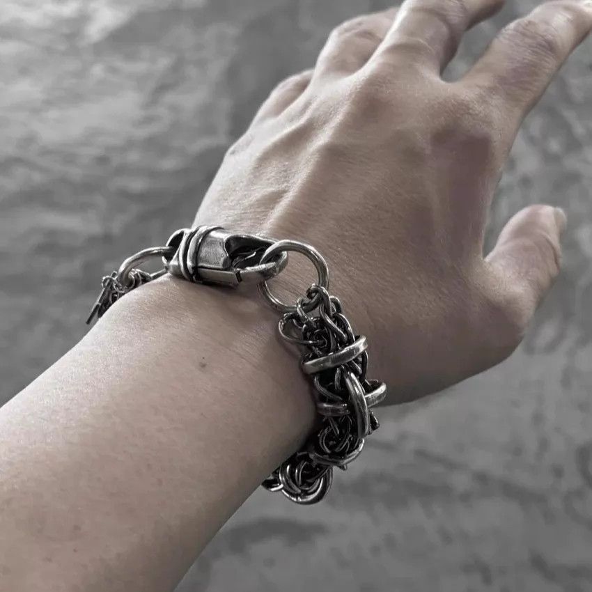 Goti Goti Interlocking Chain Sterling Silver Bracelet Size ONE SIZE - 1 Thumbnail