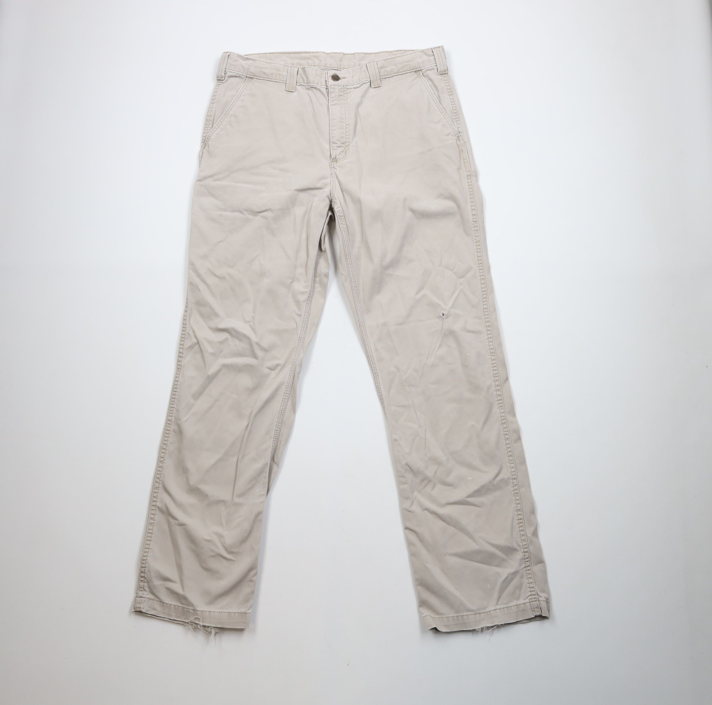 Carhartt × Vintage Vintage Carhartt Relaxed Fit Wide Leg Pants Beige Cotton Size US 38 / EU 54 - 1 Thumbnail