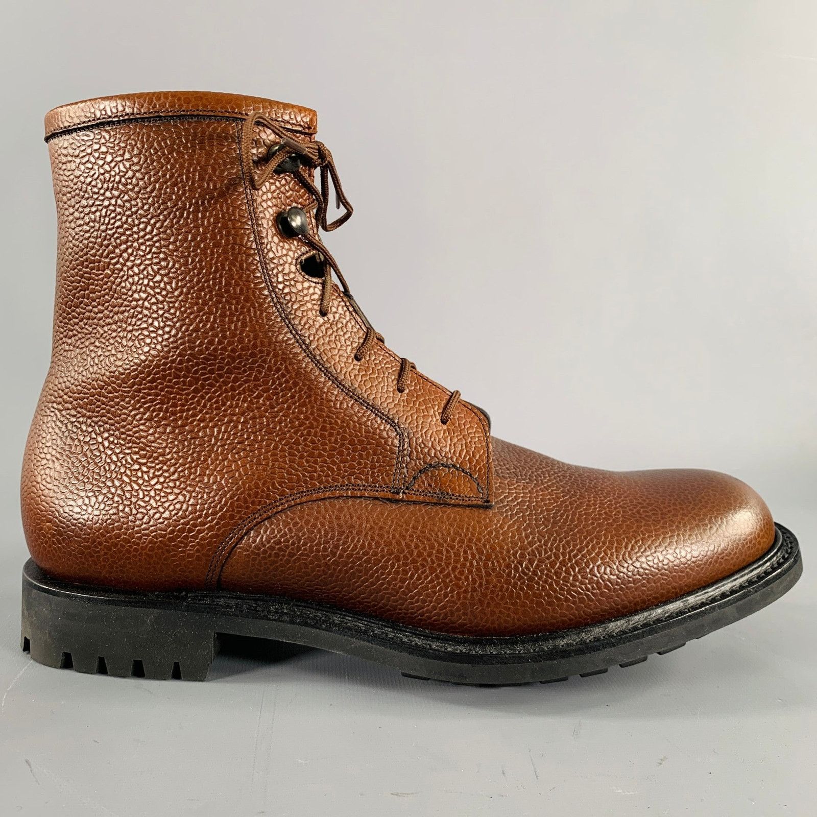 Church's CHURCH'S 7.5 -Wick Fur- Brown Pebble Grain Leather Boots Size US 7.5 / EU 40-41 - 2 Thumbnail