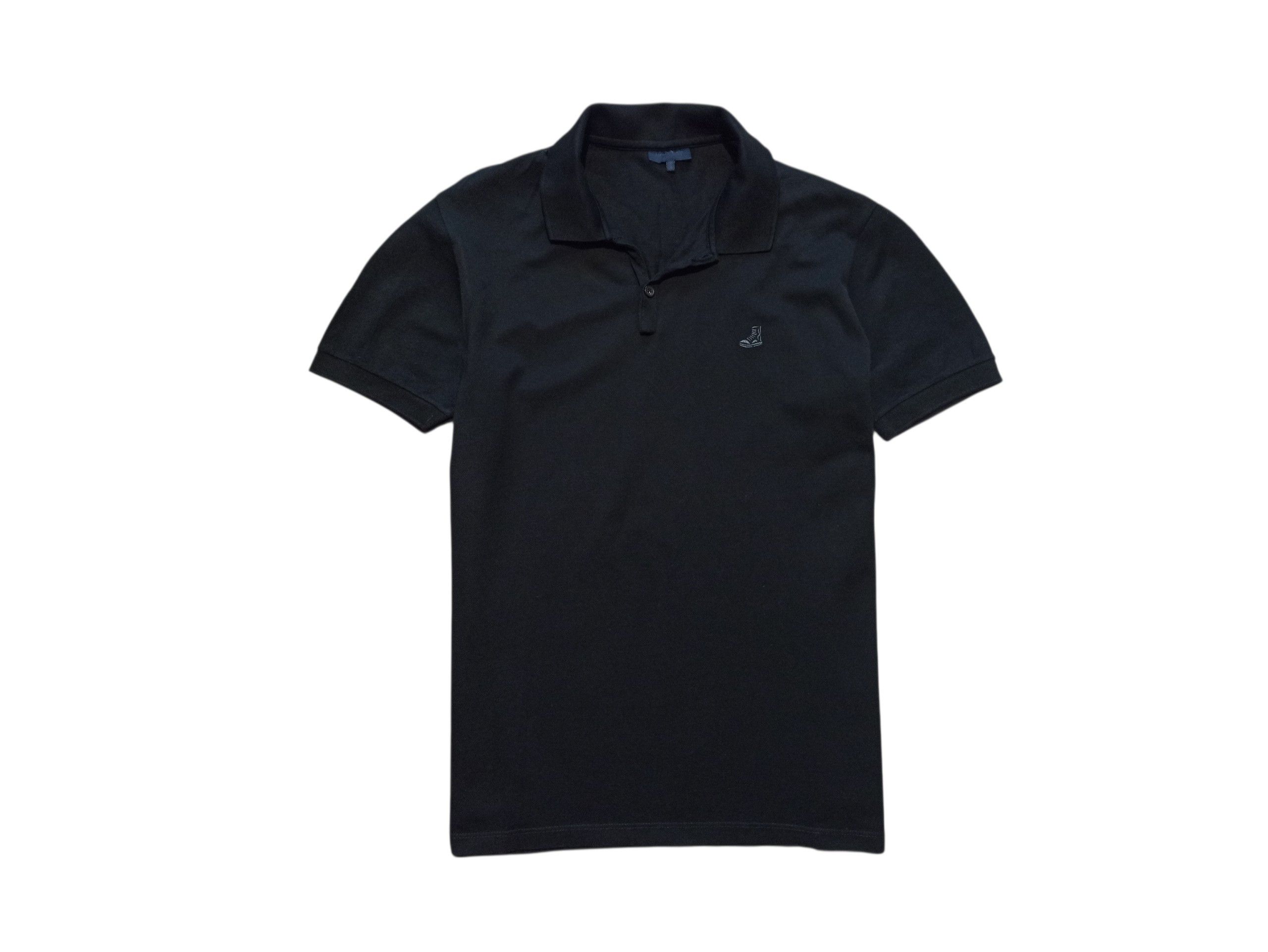 Lanvin LANVIN Sneaker Embroidered Cotton Pique Black Polo Shirt Size US L / EU 52-54 / 3 - 1 Thumbnail