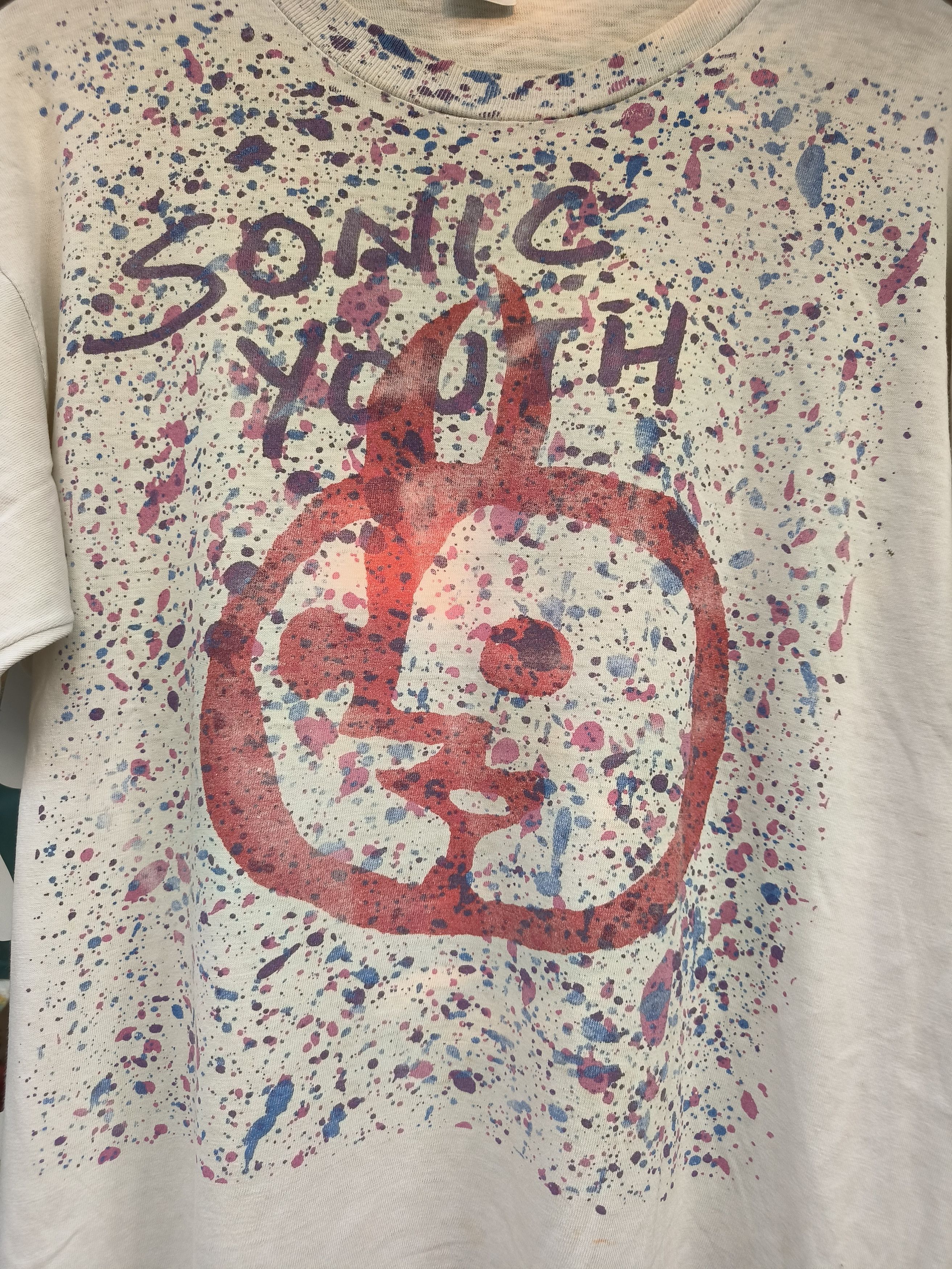Band Tees Vintage 90s Sonic youth "paint splatter design" shirt Size US XL / EU 56 / 4 - 3 Thumbnail