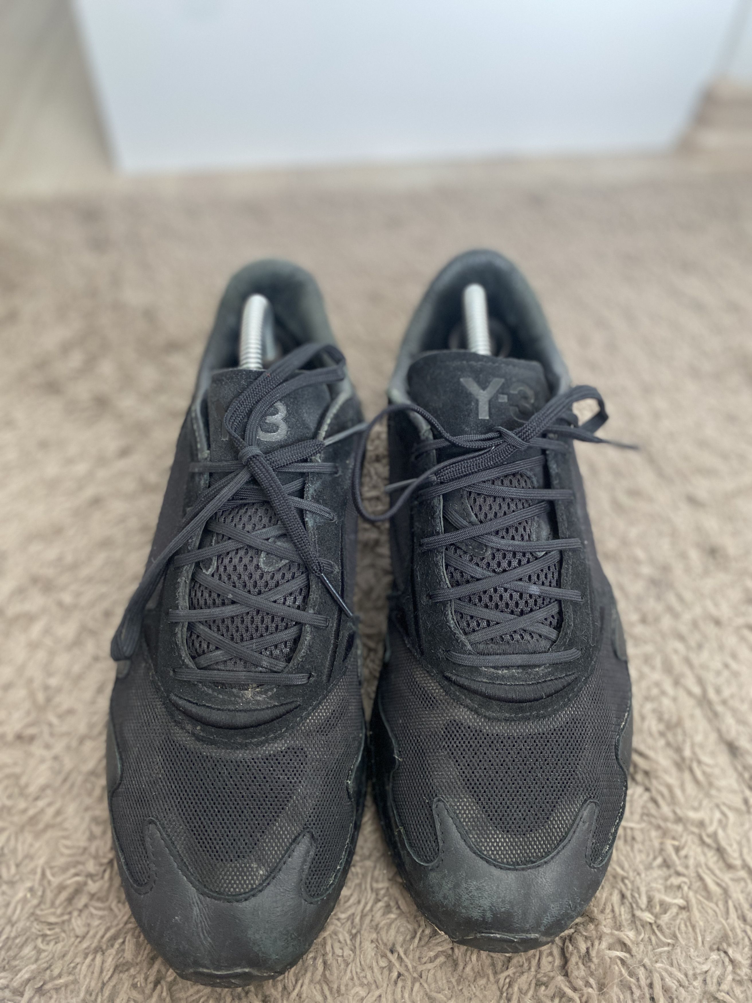 Adidas × Y-3 × Yohji Yamamoto Adidas Y-3 Yohji Yamamoto Rhisu Run Triple Black sneakers Size US 11 / EU 44 - 3 Thumbnail