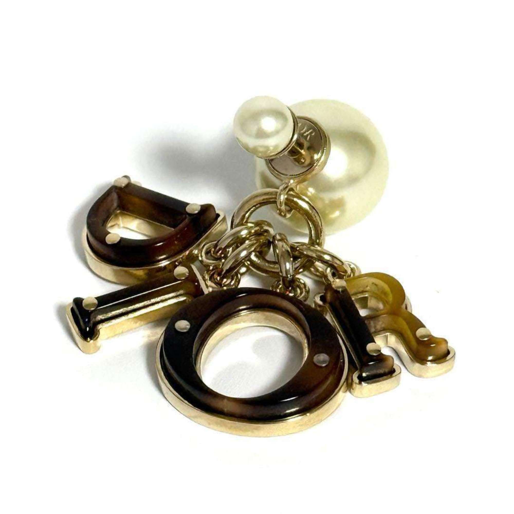 Dior Christian Dior Dior Women's Tribal Single Earring in Tortoise Shell Size ONE SIZE - 1 Thumbnail