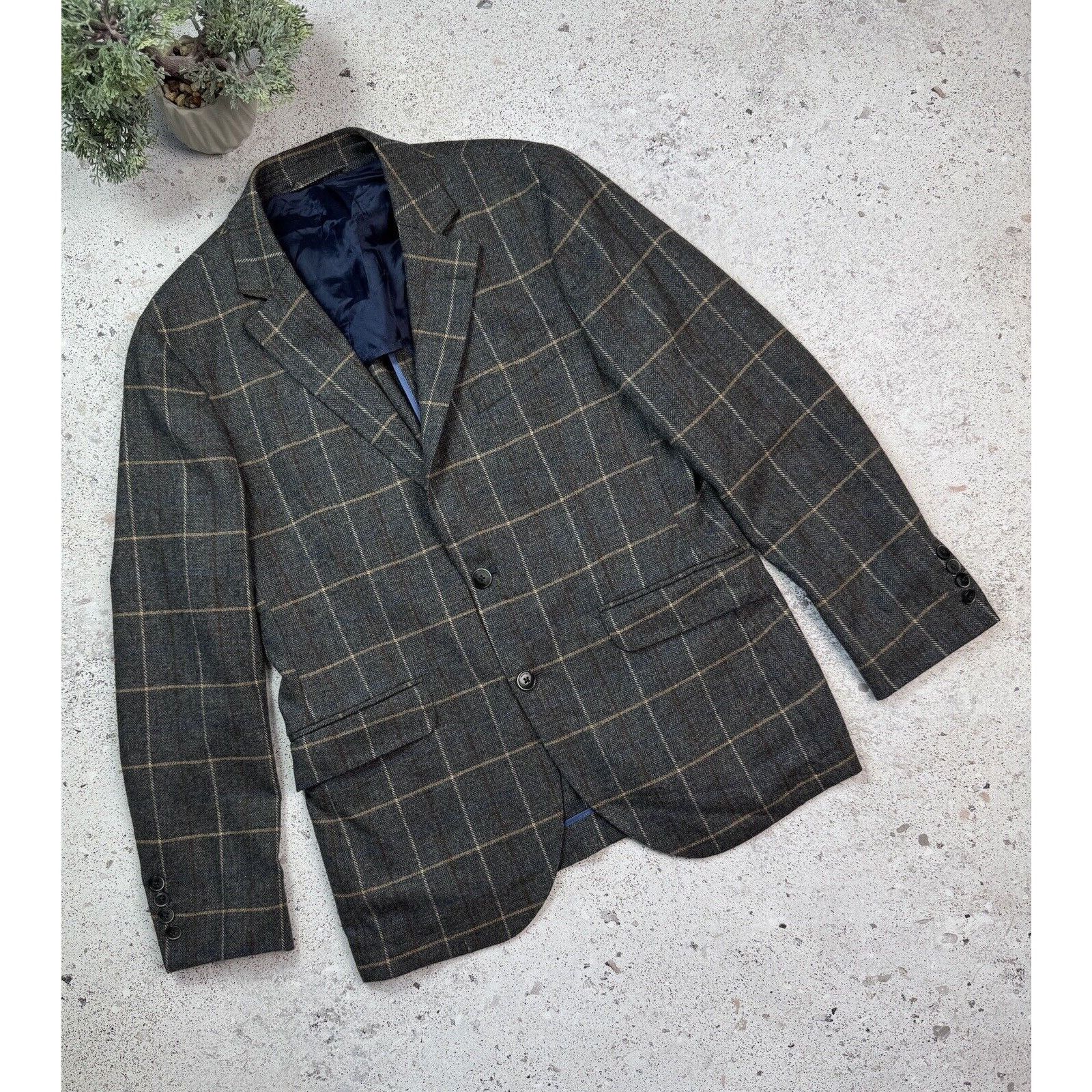 Hackett Hackett London Light Wool Plaid Blazer Jacket Size 40(180) Size 40R - 1 Thumbnail