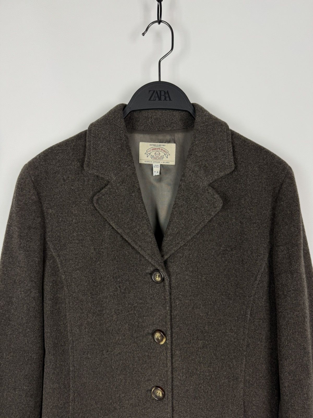 Armani Vintage Armani Jeans Wool Women’s Coat Jacket Size M / US 6-8 / IT 42-44 - 3 Thumbnail