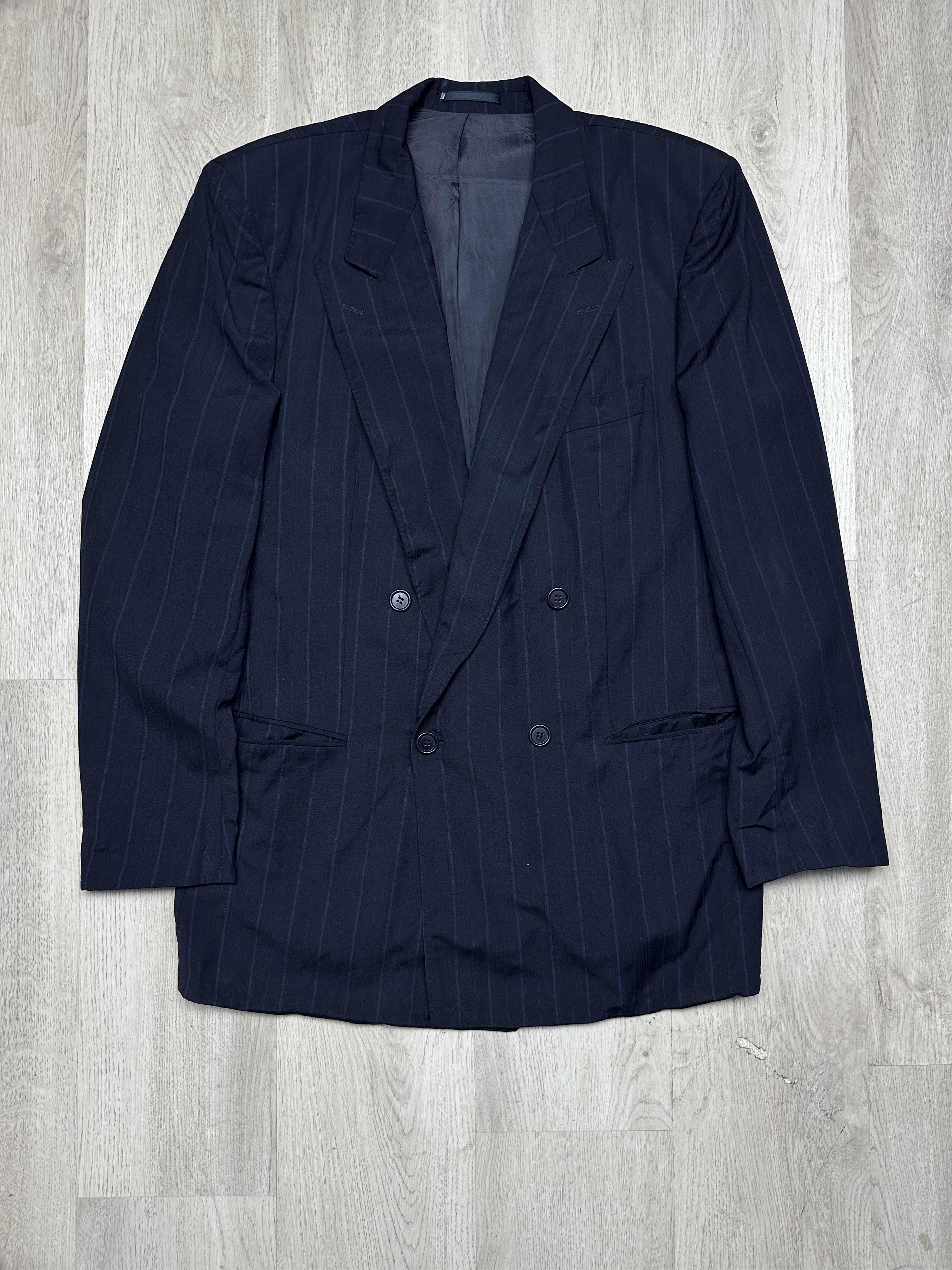 Hugo Boss Hugo Boss Vintage Wool Suit Double Breasted Blazer + Pants Size 42R - 2 Thumbnail