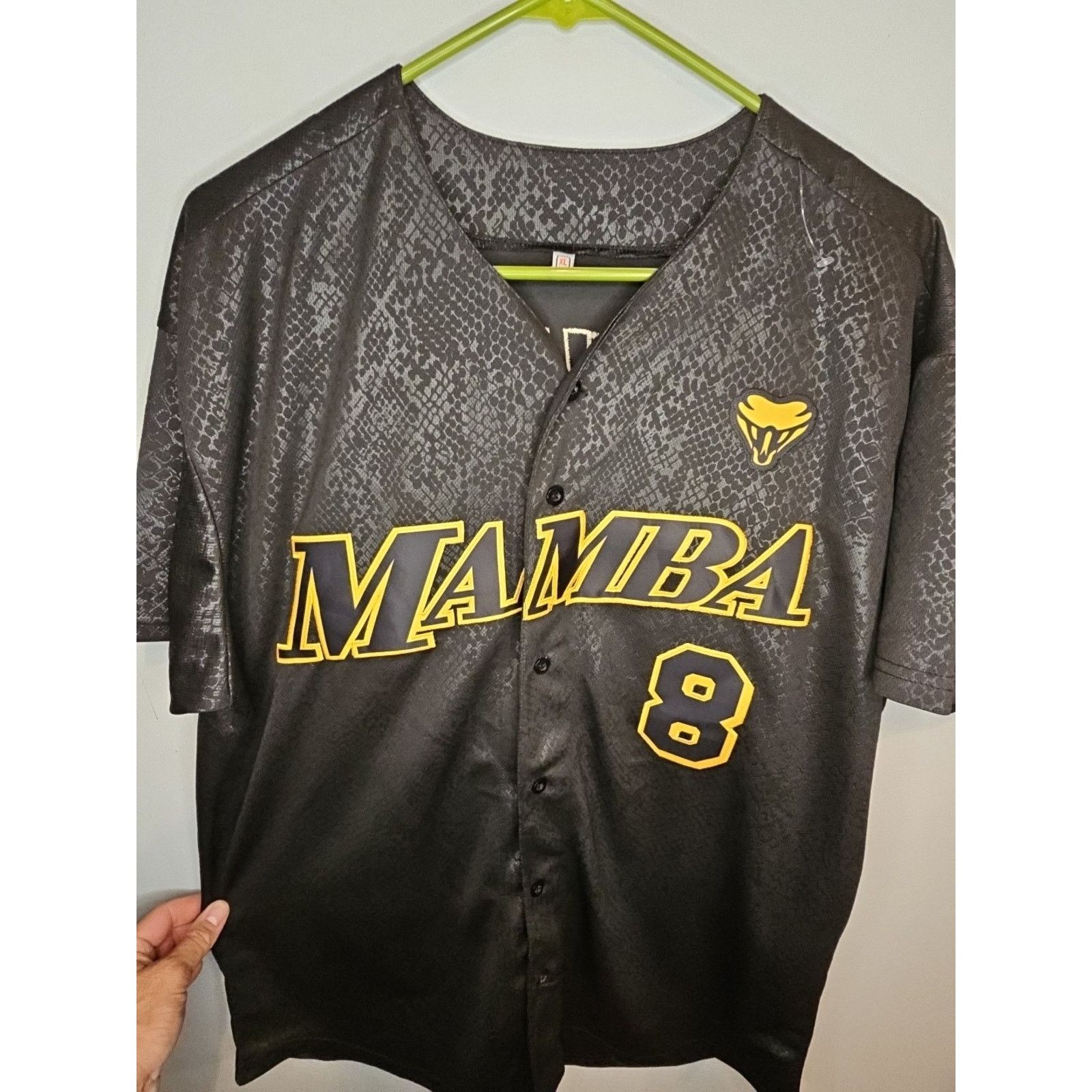 Other Kobe Bryant Black Mamba Baseball Jersey Men’s XL Lakers SGA Size US XL / EU 56 / 4 - 2 Thumbnail