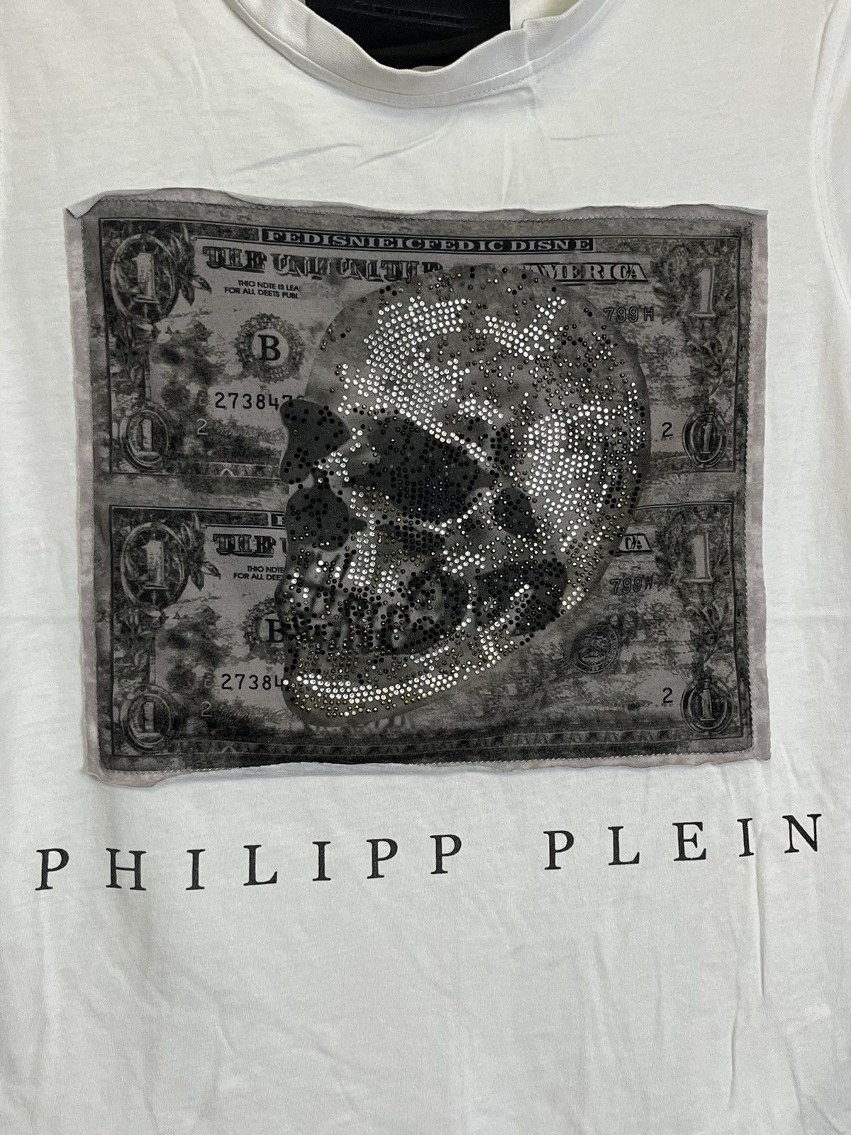 Philipp Plein SICK🔥PHILIPP PLEIN HOMME ONE DOLLAR SKULL T SHIRT Size S / US 4 / IT 40 - 3 Thumbnail