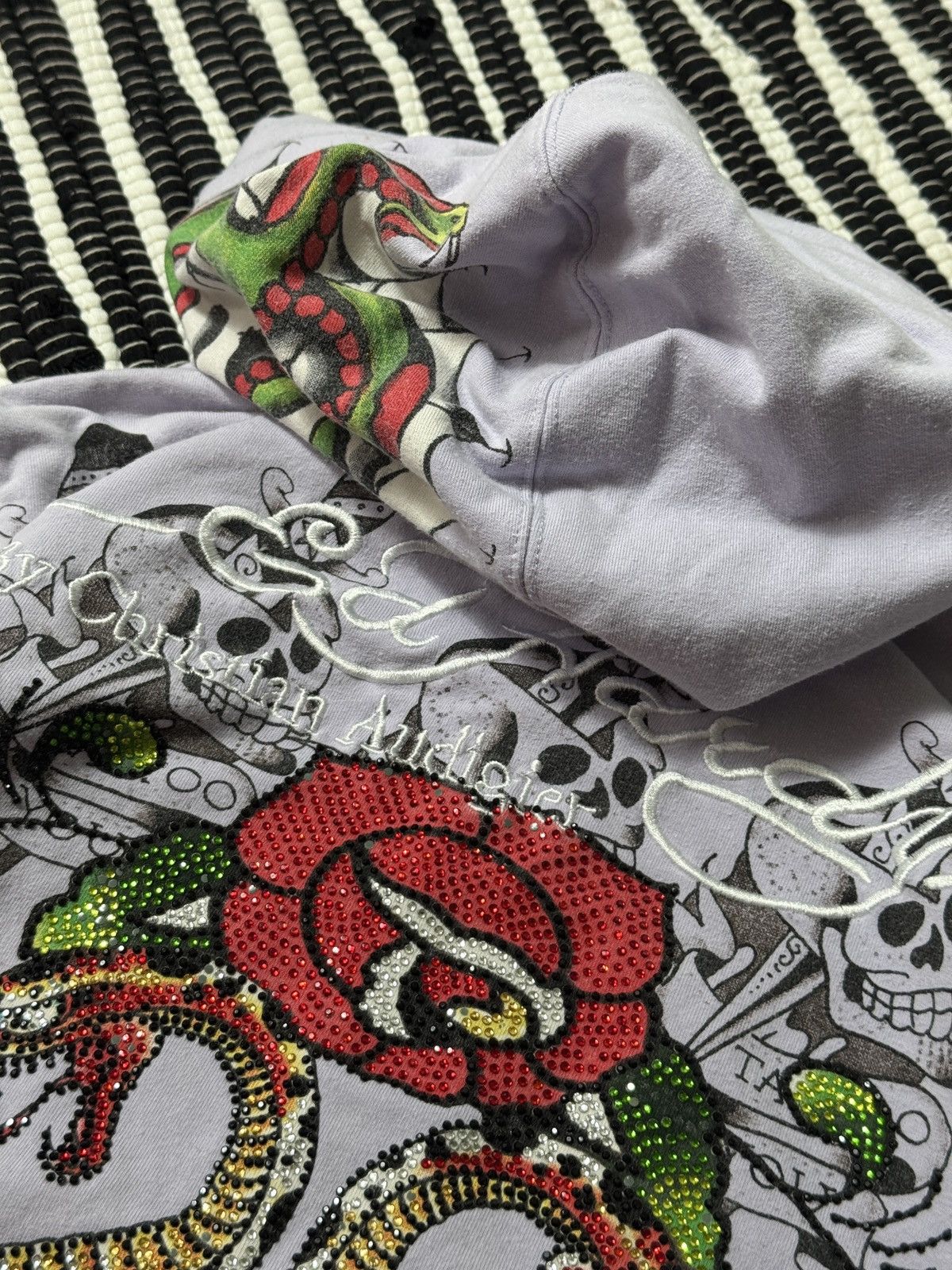 Ed Hardy VINTAGE ED HARDY ALL PRINTED 2000s ZIP UP HOODIE Size L / US 10 / IT 46 - 10 Thumbnail