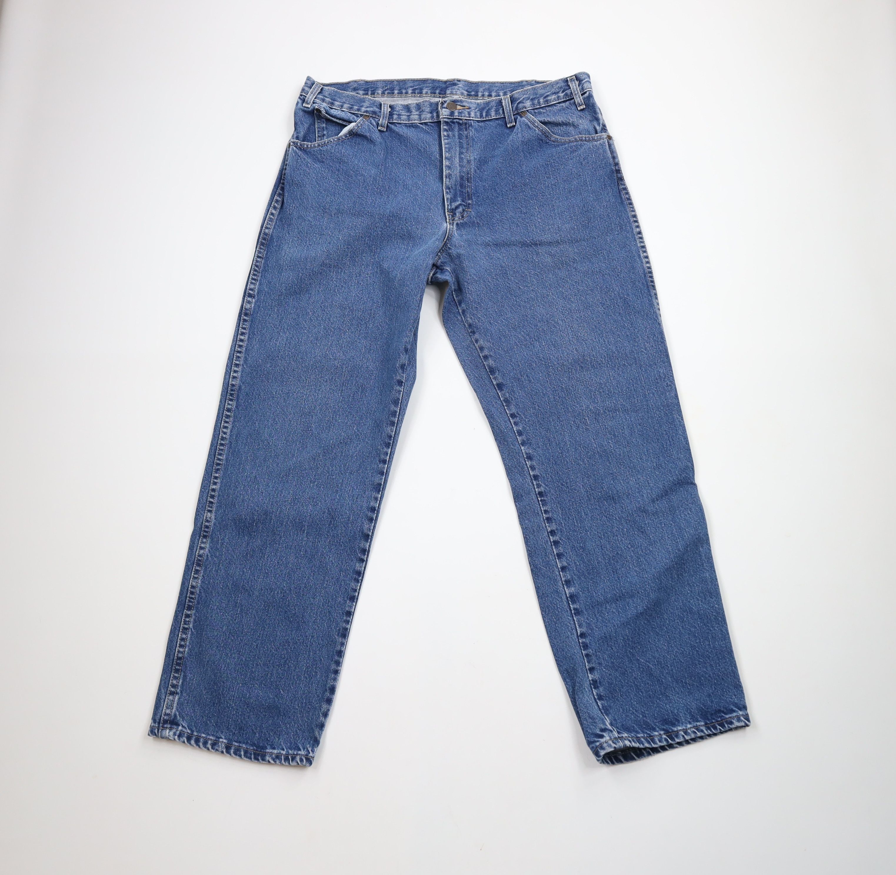 Dickies × Vintage Vintage Dickies Spell Out Bootcut Denim Workwear Jeans Blue Size US 36 / EU 52 - 1 Thumbnail