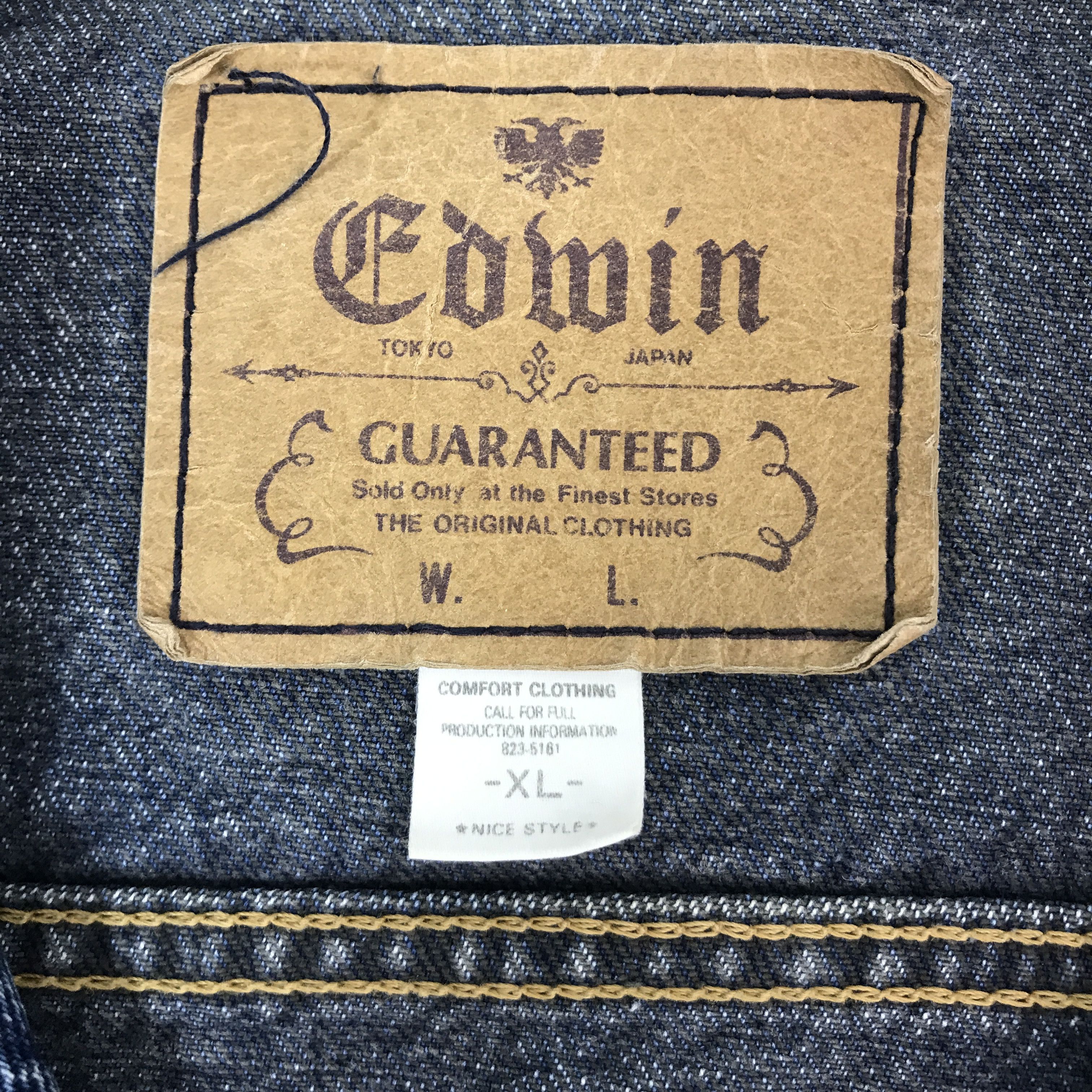 Edwin Vtg Edwin tracker denim jeans jacket Size US XL / EU 56 / 4 - 8 Thumbnail