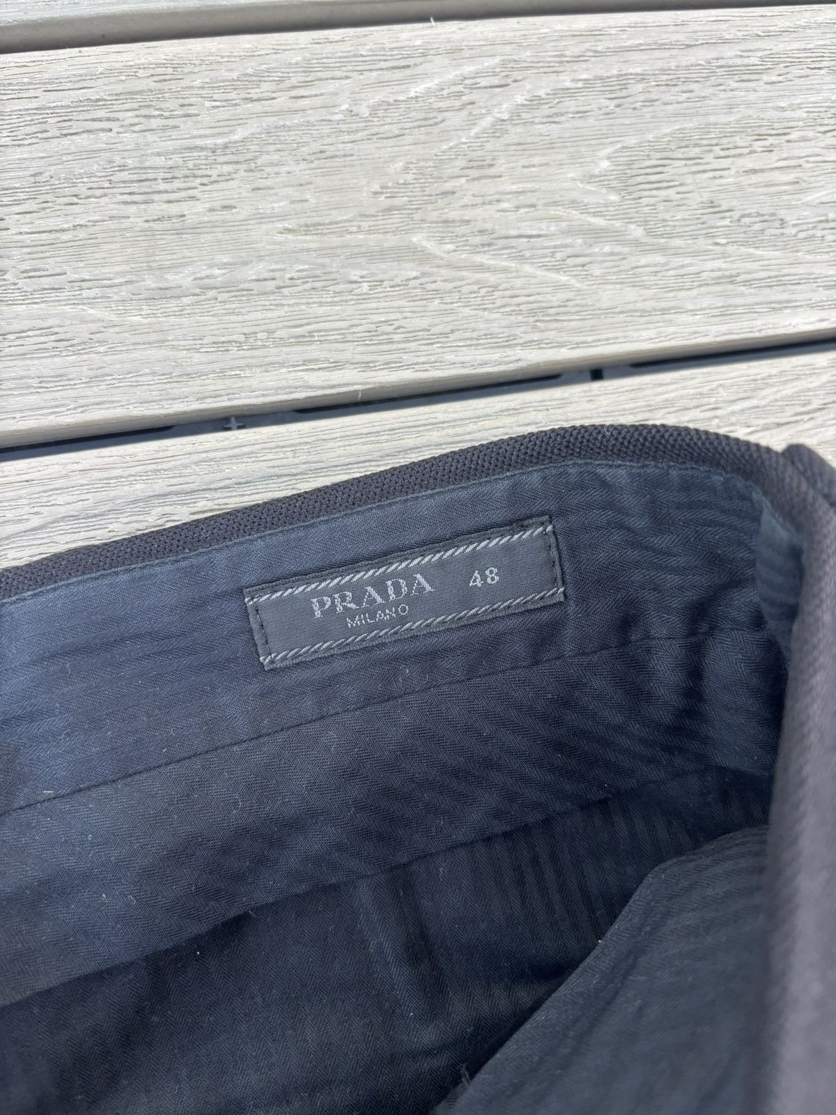 Prada Prada Velvet Stripe Trousers – Size 48 Size 48R - 3 Thumbnail