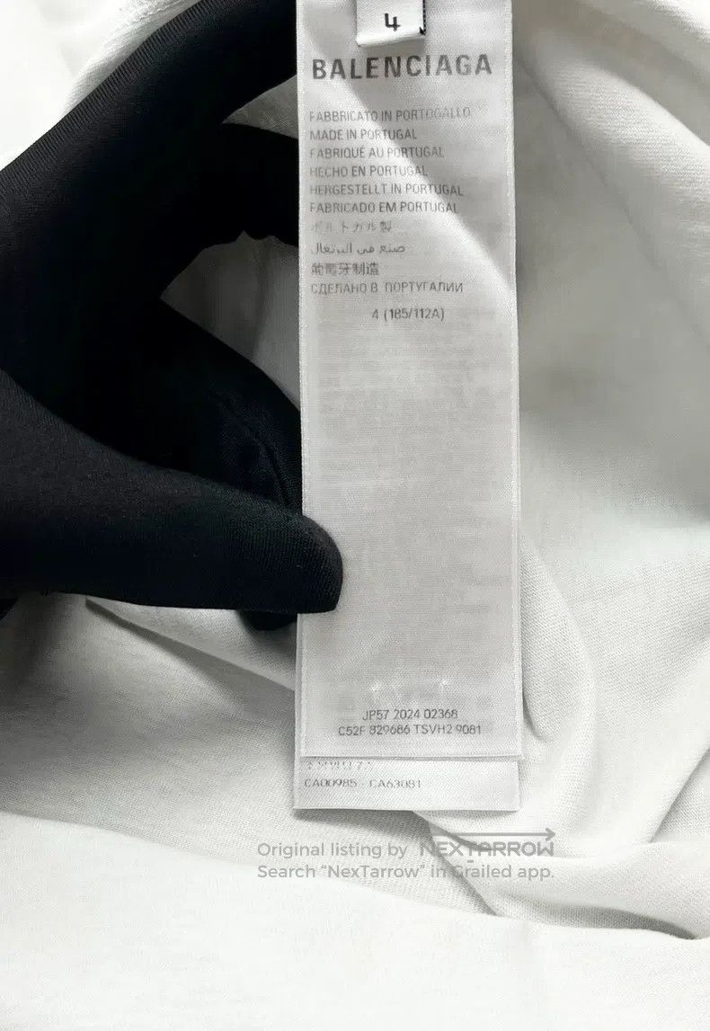 Balenciaga Balenciaga Black and white striped embroidered double-ring Size US XL / EU 56 / 4 - 4 Thumbnail