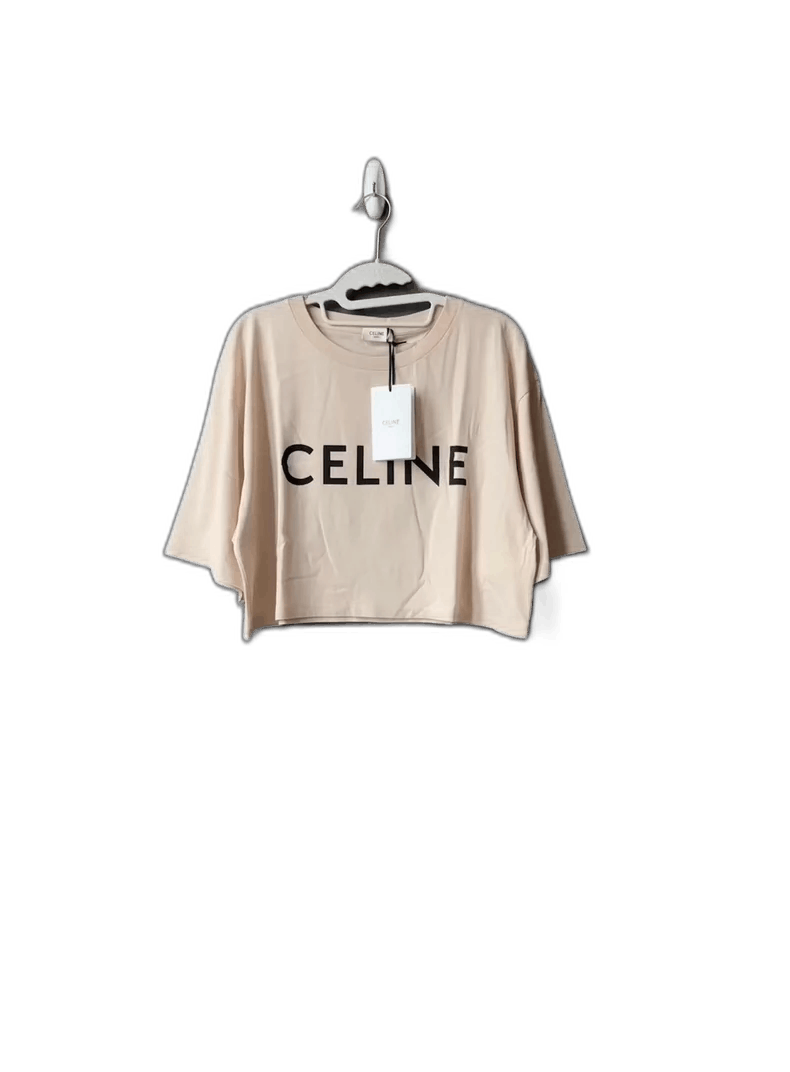 Celine Celine Short Sleeve Cropped TShirt Size US S / EU 44-46 / 1 - 1 Thumbnail
