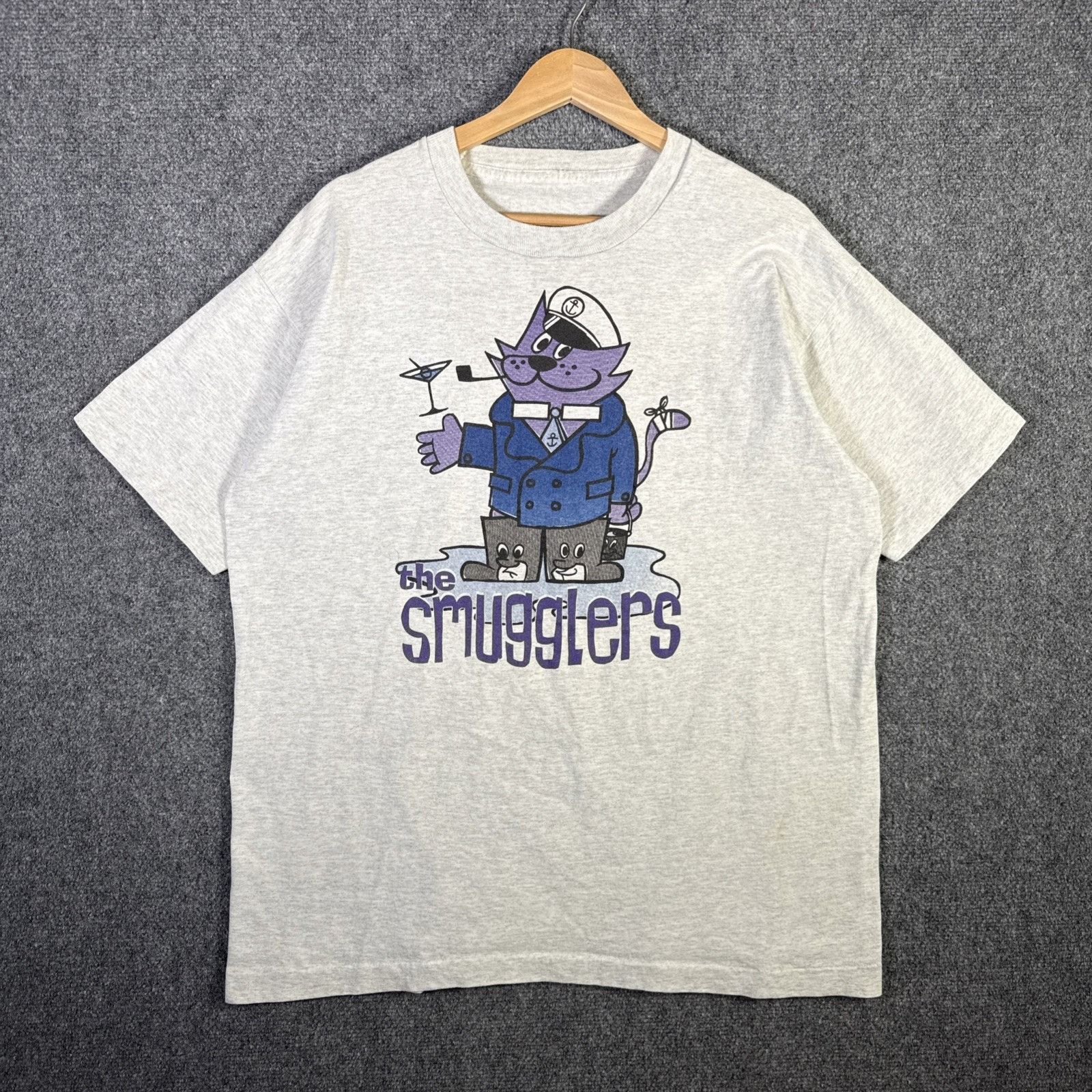Band Tees Vintage The Smugglers Shirt Mens XL Gray 90s Lookout Records Size US XL / EU 56 / 4 - 1 Thumbnail