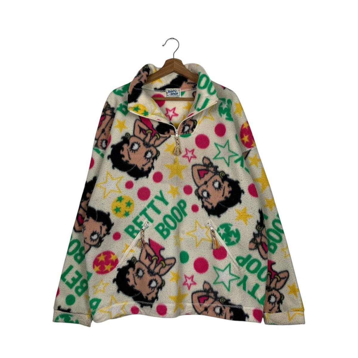 Cartoon Network BETTY BOOP Fullprint Half Zip Turtleneck Fleece #1861-C81 Size US XL / EU 56 / 4 - 9 Thumbnail