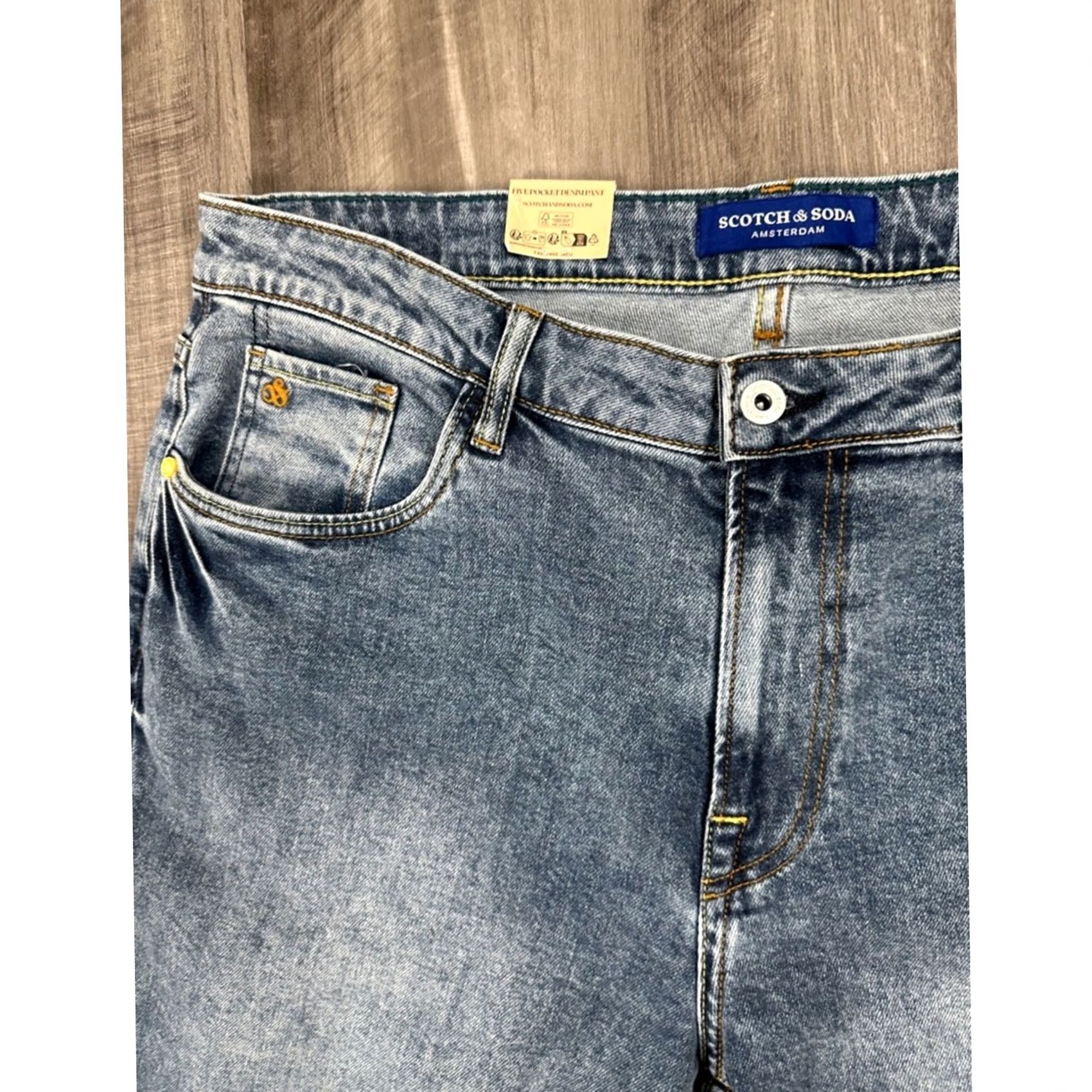 Scotch & Soda Scotch & Soda Authentic Fit Straight Leg Jeans Men 36 Regular Blue XS? No, 36x30 Size US 36 / EU 52 - 5 Thumbnail