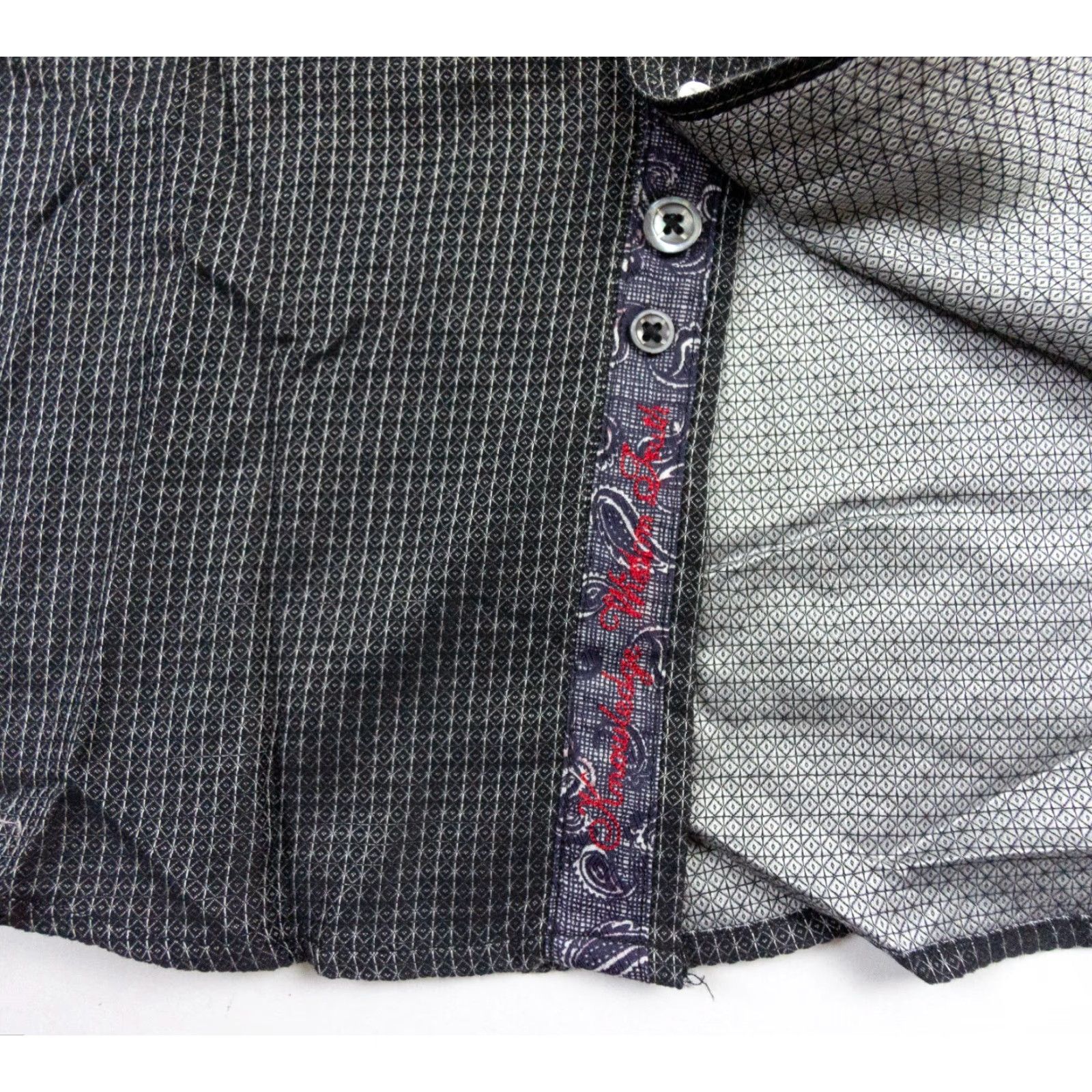 Robert Graham Robert Graham X Shirt Mens 41 / 16 Black Button-Up Tailored Fit Paisley Adult Regular Size 41 Black All Seasons Mens Shirt Size US L / EU 52-54 / 3 - 4 Thumbnail