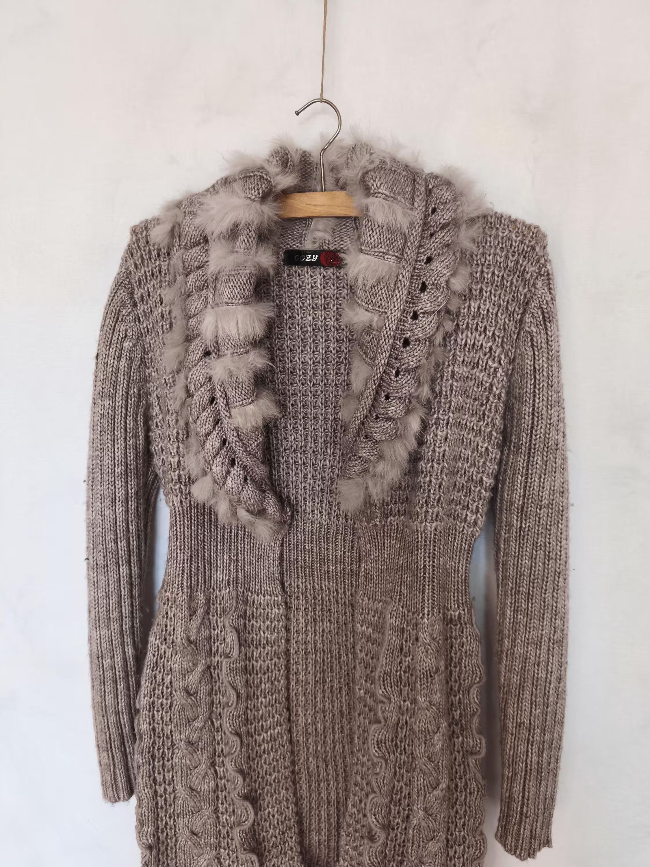 Other Vintage Shawl Collar Long Sleeves Cardigan brown wool blend Size S / US 4 / IT 40 - 3 Thumbnail