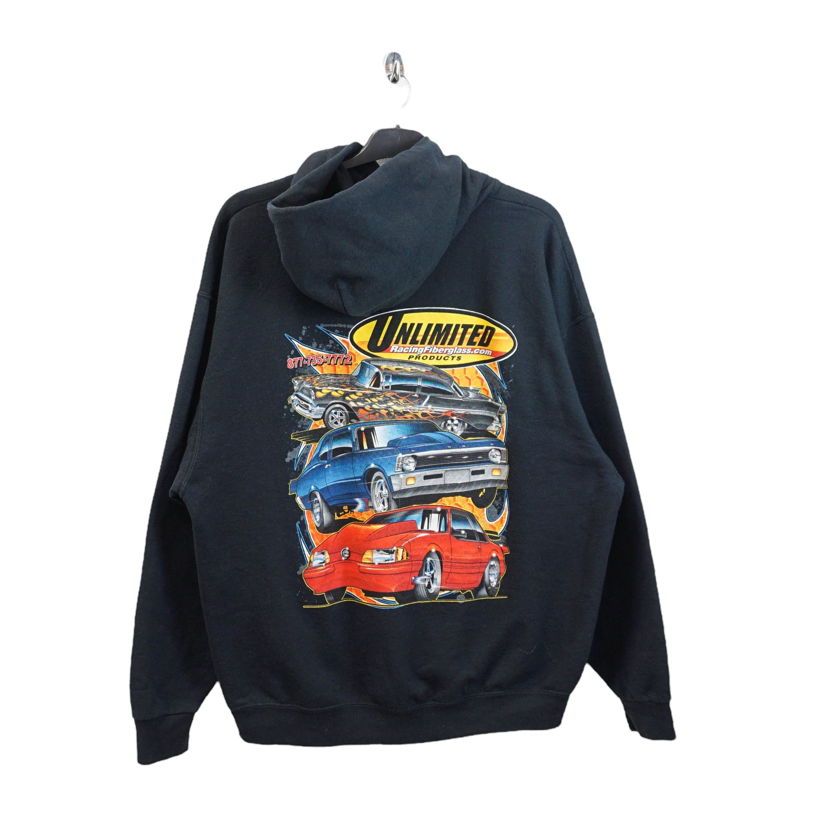 Vintage Unlimited Racing Graphic Hoodie Size US XXL / EU 58 / 5 - 1 Thumbnail