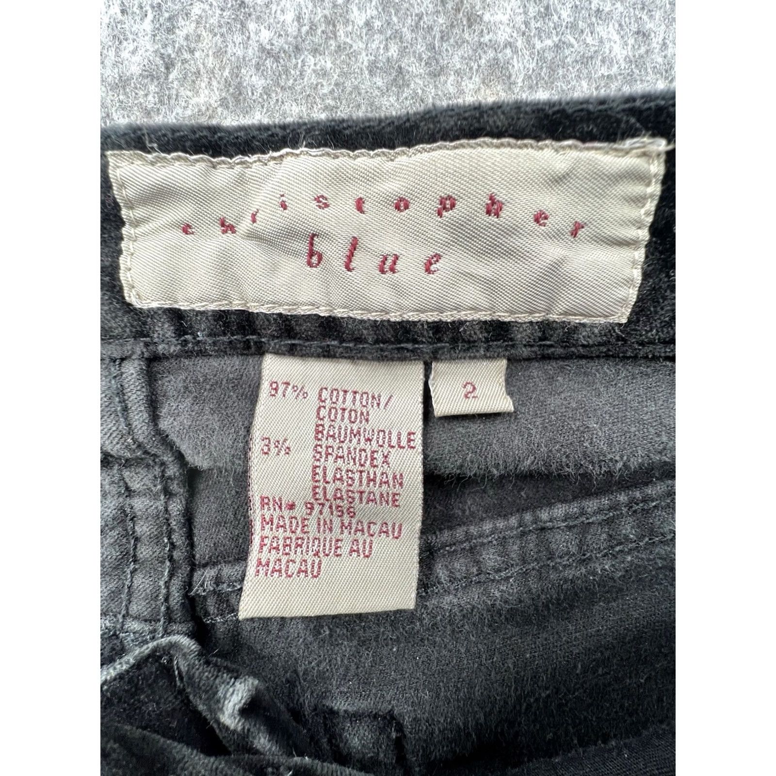 Denime Christopher Blue Jeans Women’s High-Rise Black Denim Corduroy Size 2 Size 26" / US 2 / IT 38 - 5 Thumbnail