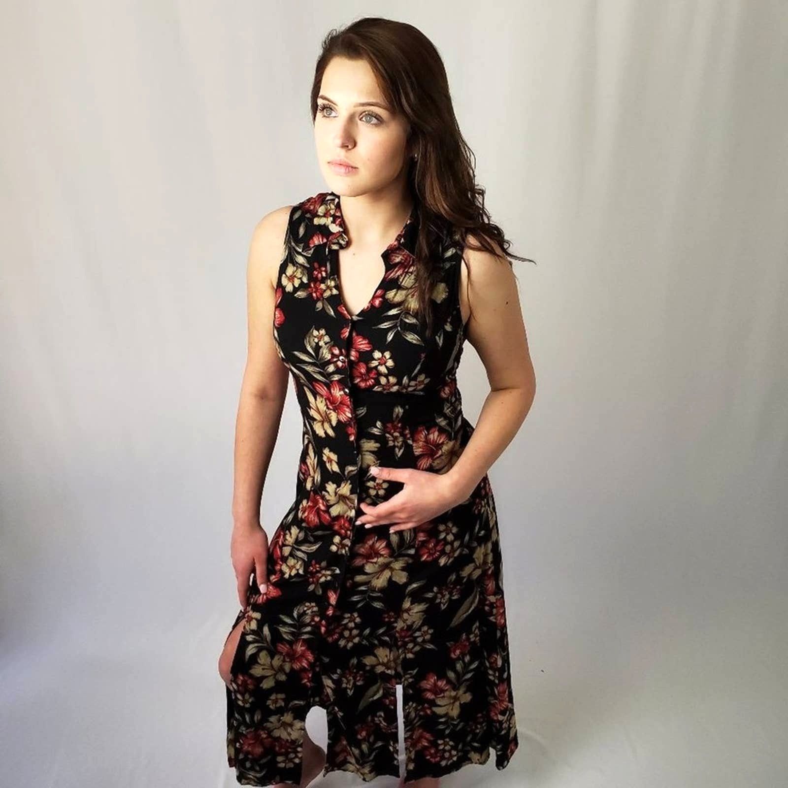 Vintage Vintage Bentley Floral Prairie Maxi Dress - 8 Size M / US 6-8 / IT 42-44 - 3 Thumbnail
