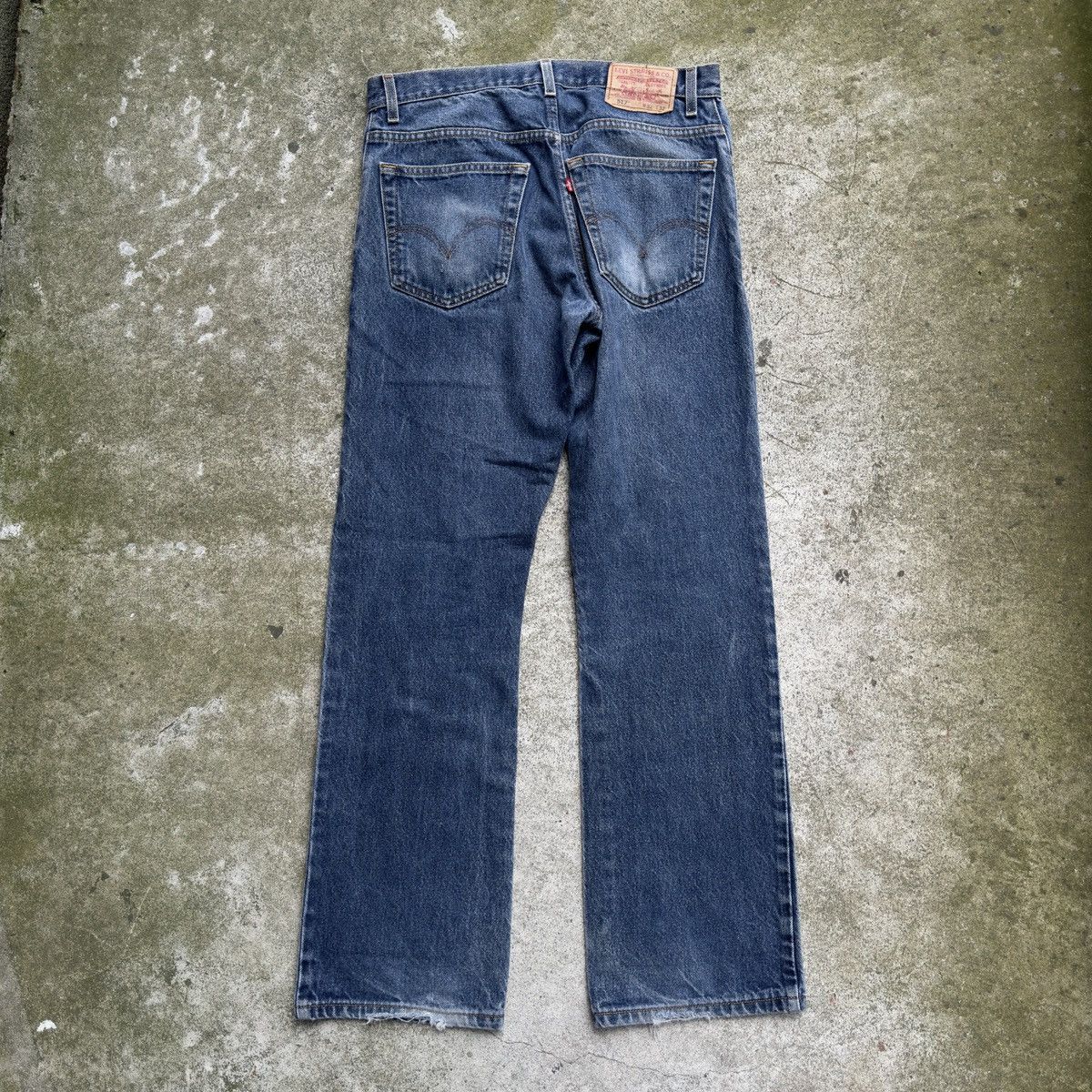 Vintage Levi's 517 Faded Bootcut Flare Jeans ERD Grunge Thrashed Size US 32 / EU 48 - 2 Thumbnail