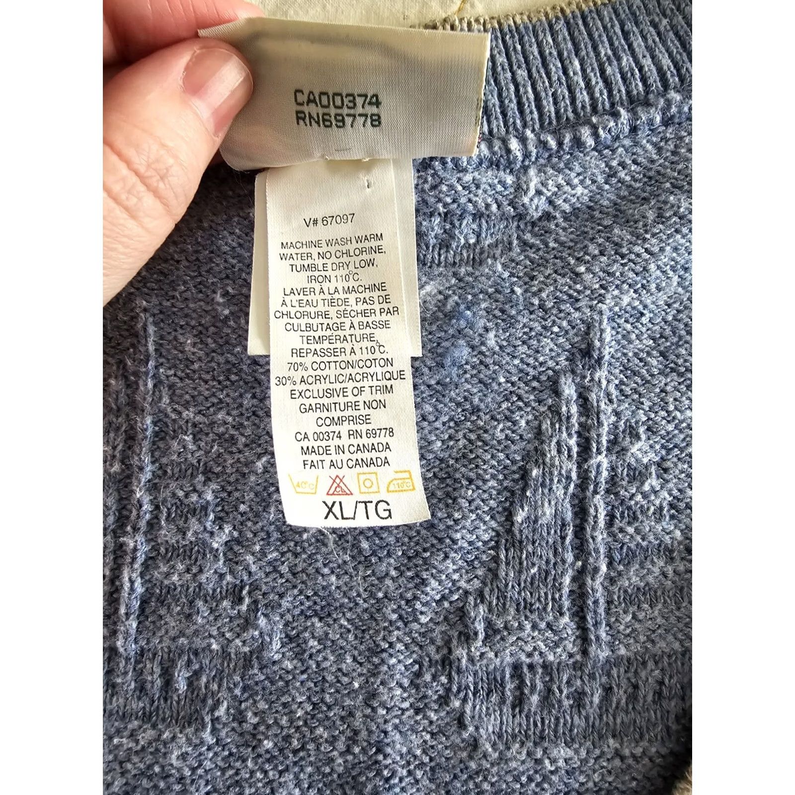 Northern Reflections Vintage 90s Sailboat Northern Reflections Sweater Vest XL Tall Blue Cotton Blend Buttoned Whimsical Androgyny Shirt? Size XL / US 12-14 / IT 48-50 - 7 Thumbnail