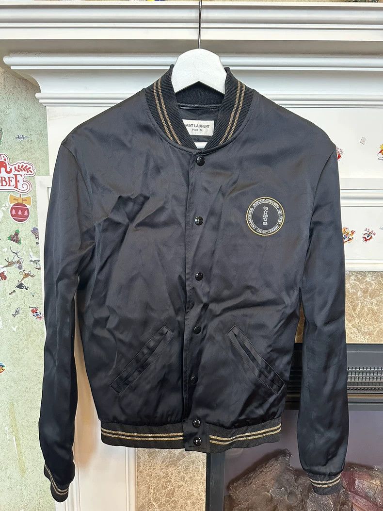 Saint Laurent Paris Saint Laurent Black Silk Jacket for Spring Size US M / EU 48-50 / 2 - 1 Thumbnail