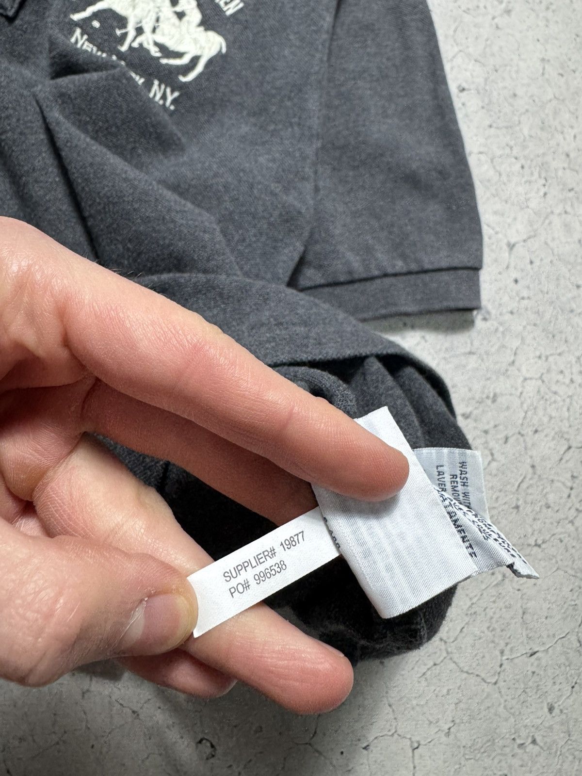 Polo Ralph Lauren Polo Ralph Lauren Big Pony #3 Vintage Polo Shirt Grey Size US L / EU 52-54 / 3 - 8 Thumbnail