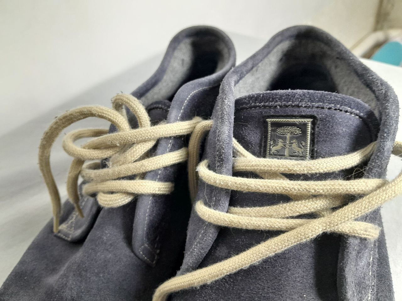 Corneliani Corneliani ID Blue Suede Desert Boots Made in Italy Size US 10.5 / EU 43-44 - 11 Thumbnail