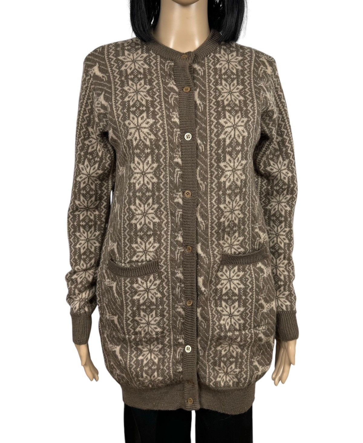 Kenzo × Vintage Kenzo Vintage Shetland Wool Cardigan Hand Knitted Fair Isle Size M / US 6-8 / IT 42-44 - 5 Thumbnail