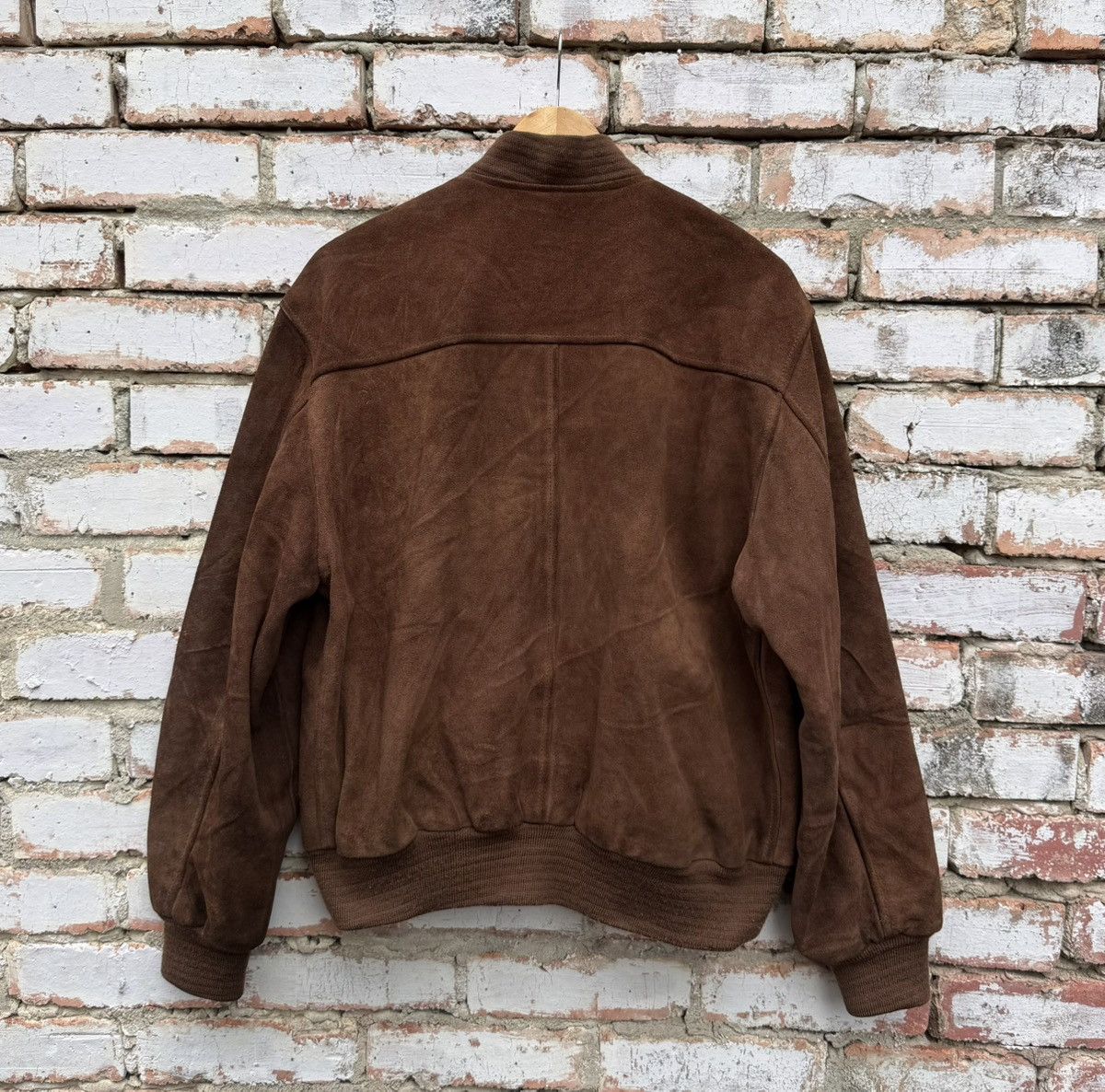 Vintage Vintage Gerry Cosby Suede Leather Bomber Jacket Brown Size US L / EU 52-54 / 3 - 7 Thumbnail