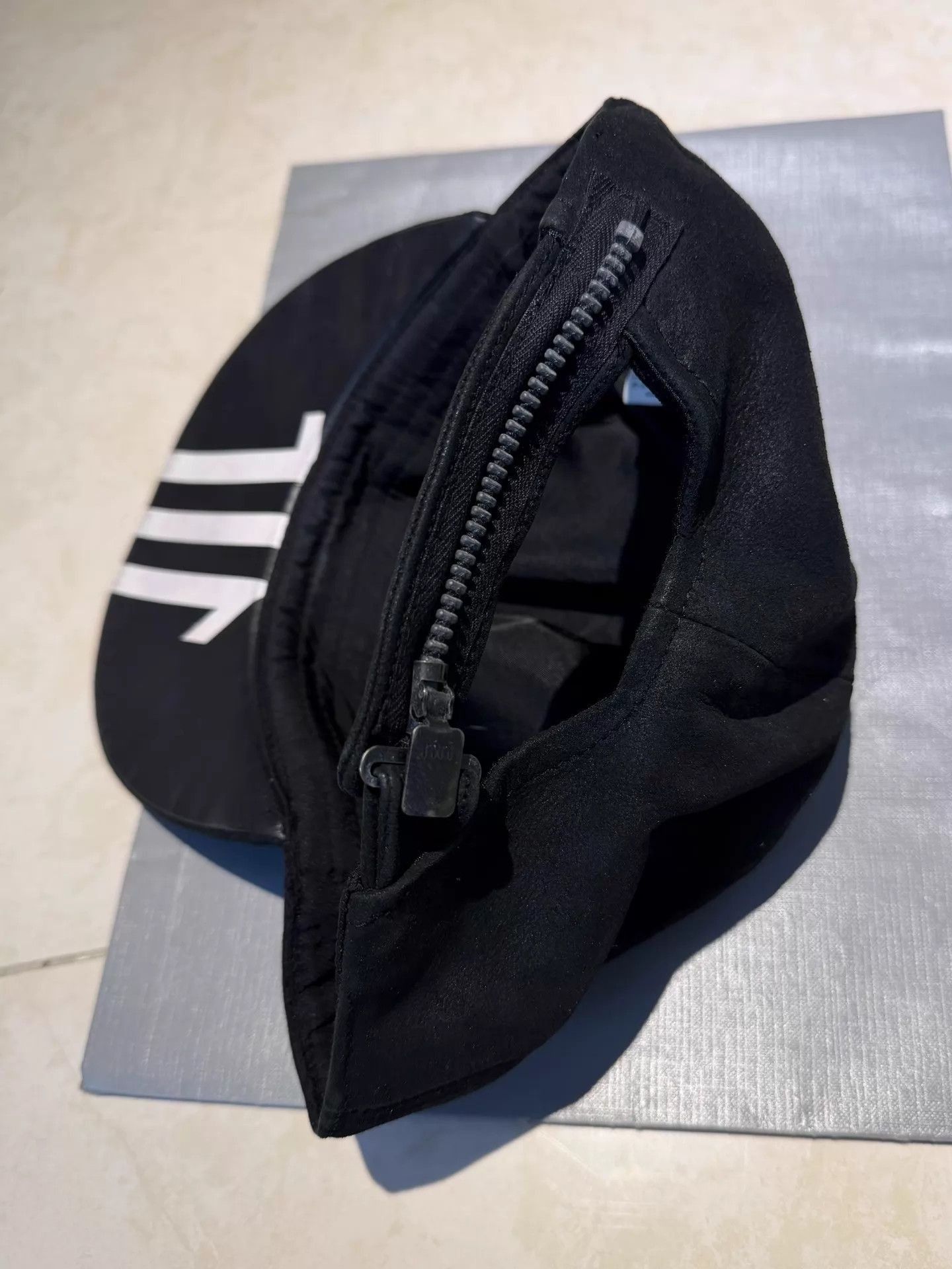 Julius Black Zip-Detail Cap with White Logo Size ONE SIZE - 1 Thumbnail