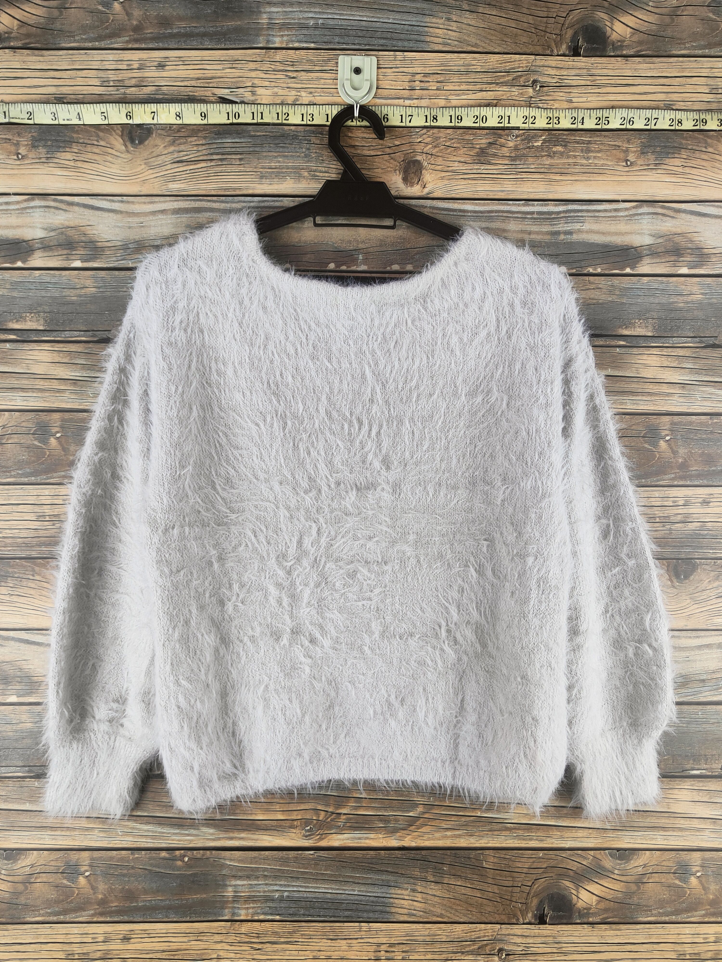 Japanese Brand DL Glacier Gray Fur Mohair Knitwear #46-506 Size M / US 6-8 / IT 42-44 - 7 Thumbnail