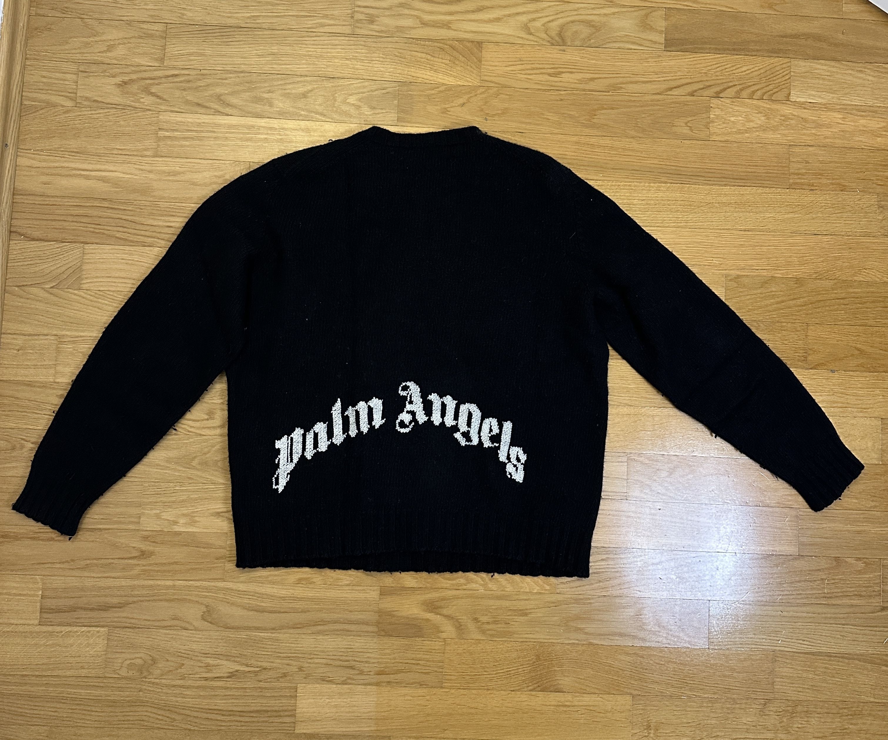 Palm Angels Back Logo Knitted Sweater