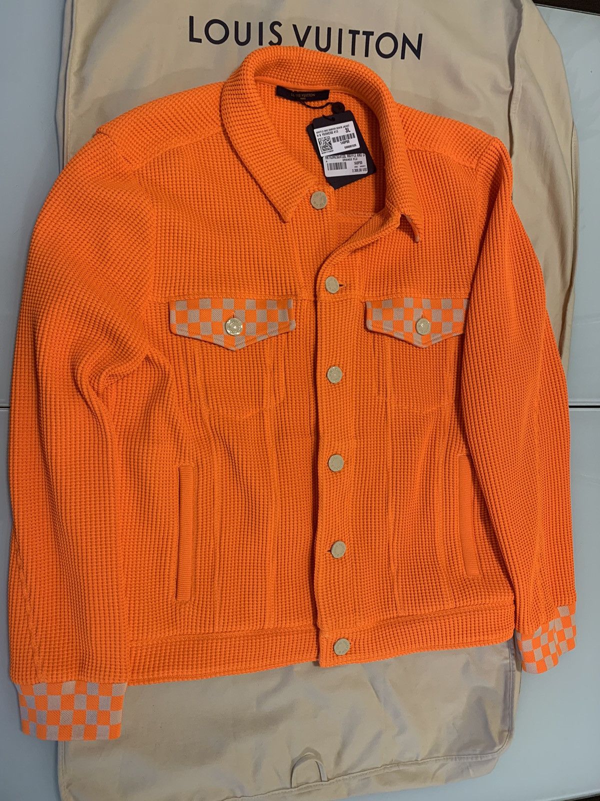 Louis Vuitton Waffle and Damier denim jacket. Size US XXL / EU 58 / 5 - 1 Thumbnail