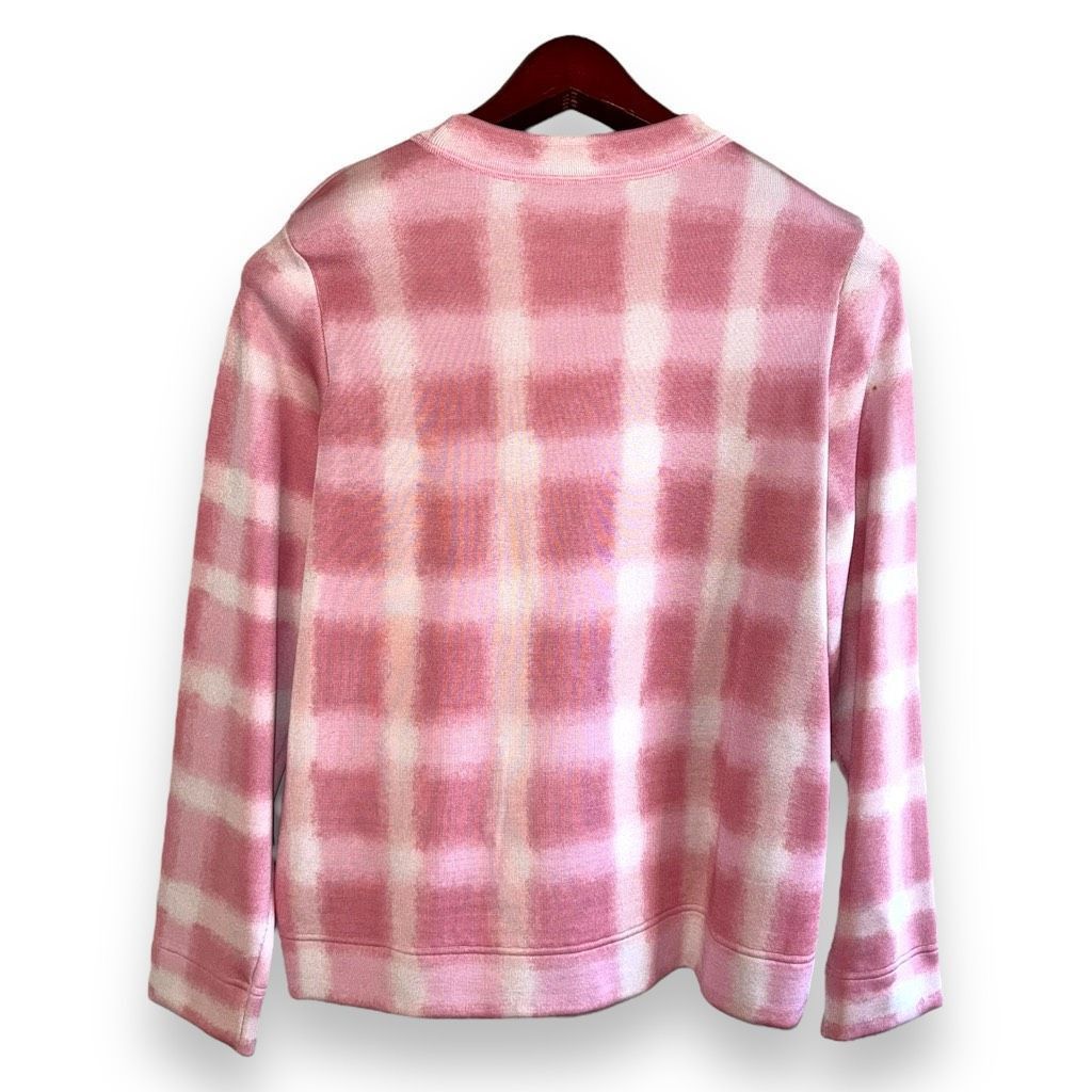 Marc by Marc Jacobs Marc by Marc Jacobs Blurred Gingham Sweatshirt In Piggy Pink Sz L Size L / US 10 / IT 46 - 5 Thumbnail