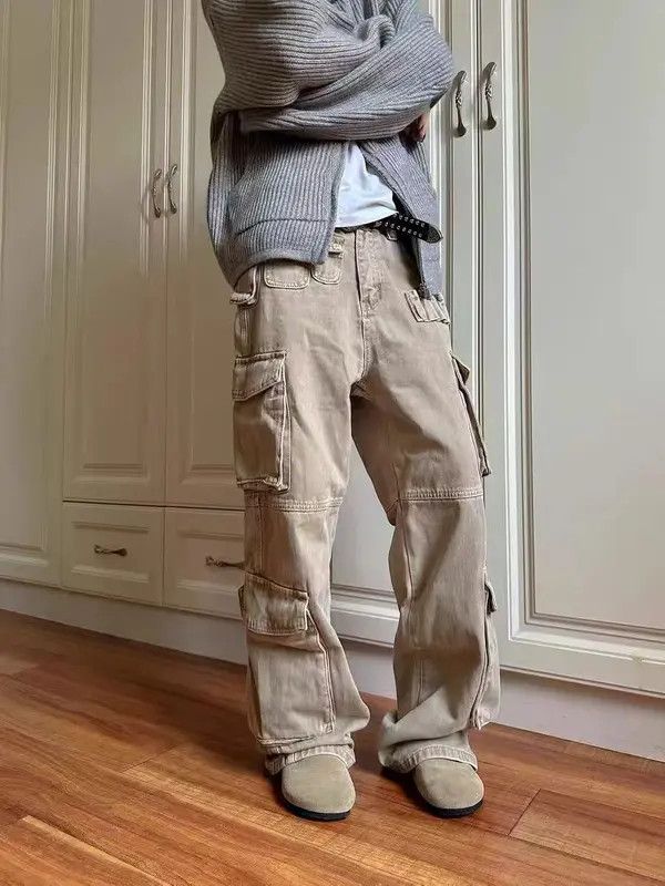 VIBE Vintage street multi-pocketed distressed work jeans Size US 28 / EU 44 - 4 Thumbnail