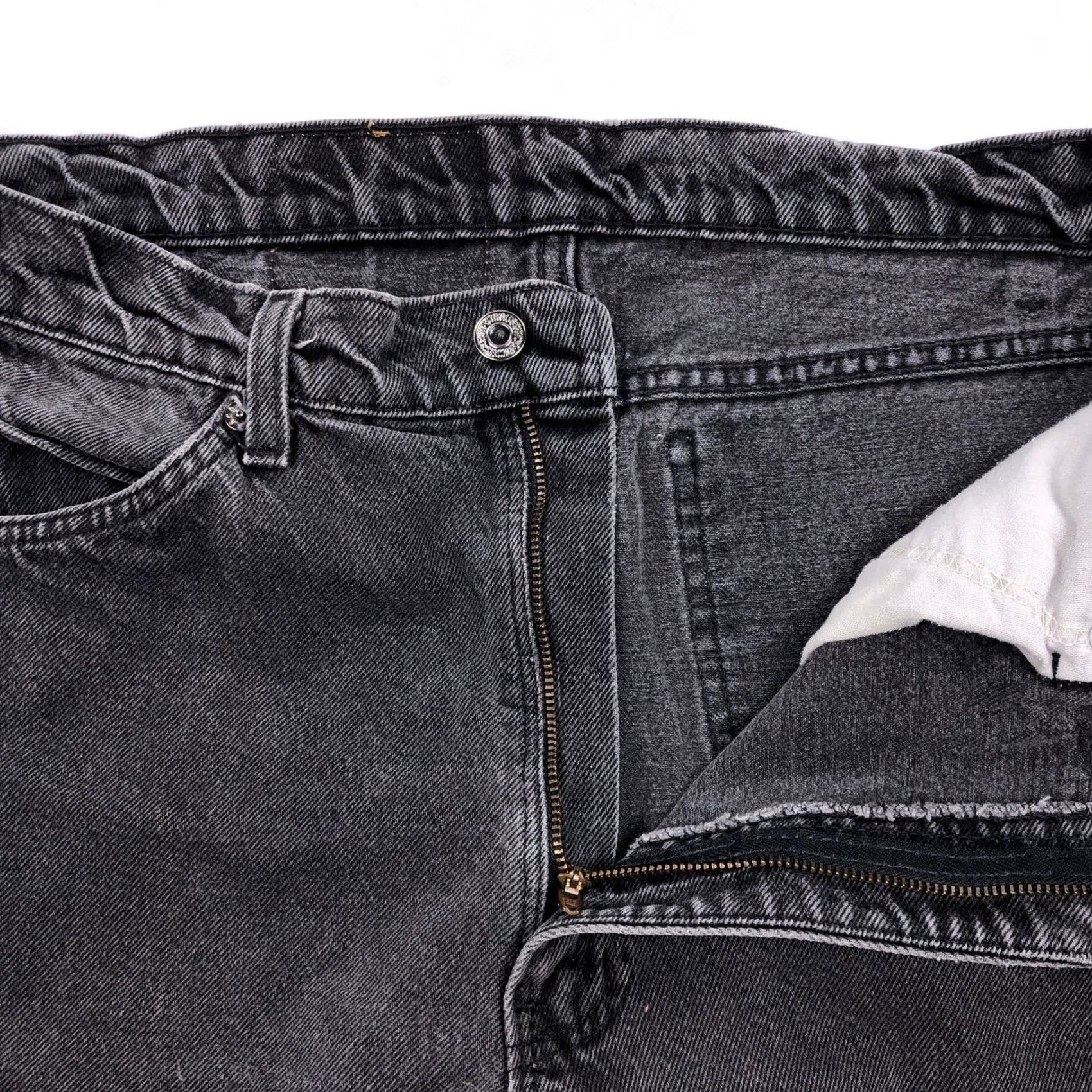 Levi's VINTAGE Levi's 505 Jeans Men 34x32 Black Denim 80s USA Made Regular Straight 5-Pocket Classic Retro Mens Size US 36 / EU 52 - 5 Thumbnail