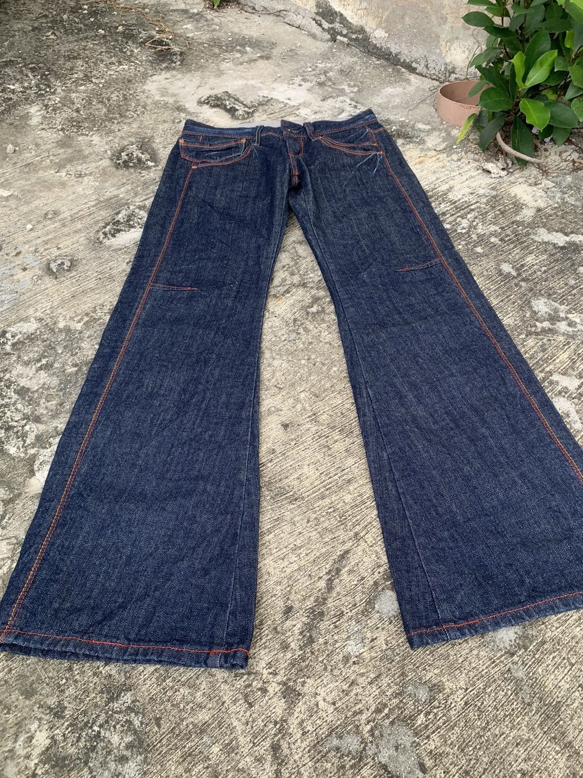 If Six Was Nine × Japanese Brand × Le Grande Bleu (L.G.B.) Flare et boite baggy bootcut jeans Size 32" / US 10 / IT 46 - 4 Thumbnail