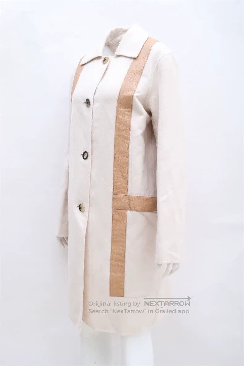 Hermes Hermes Beige Cashmere and Leather Coat Size XS / US 0-2 / IT 36-38 - 2 Thumbnail