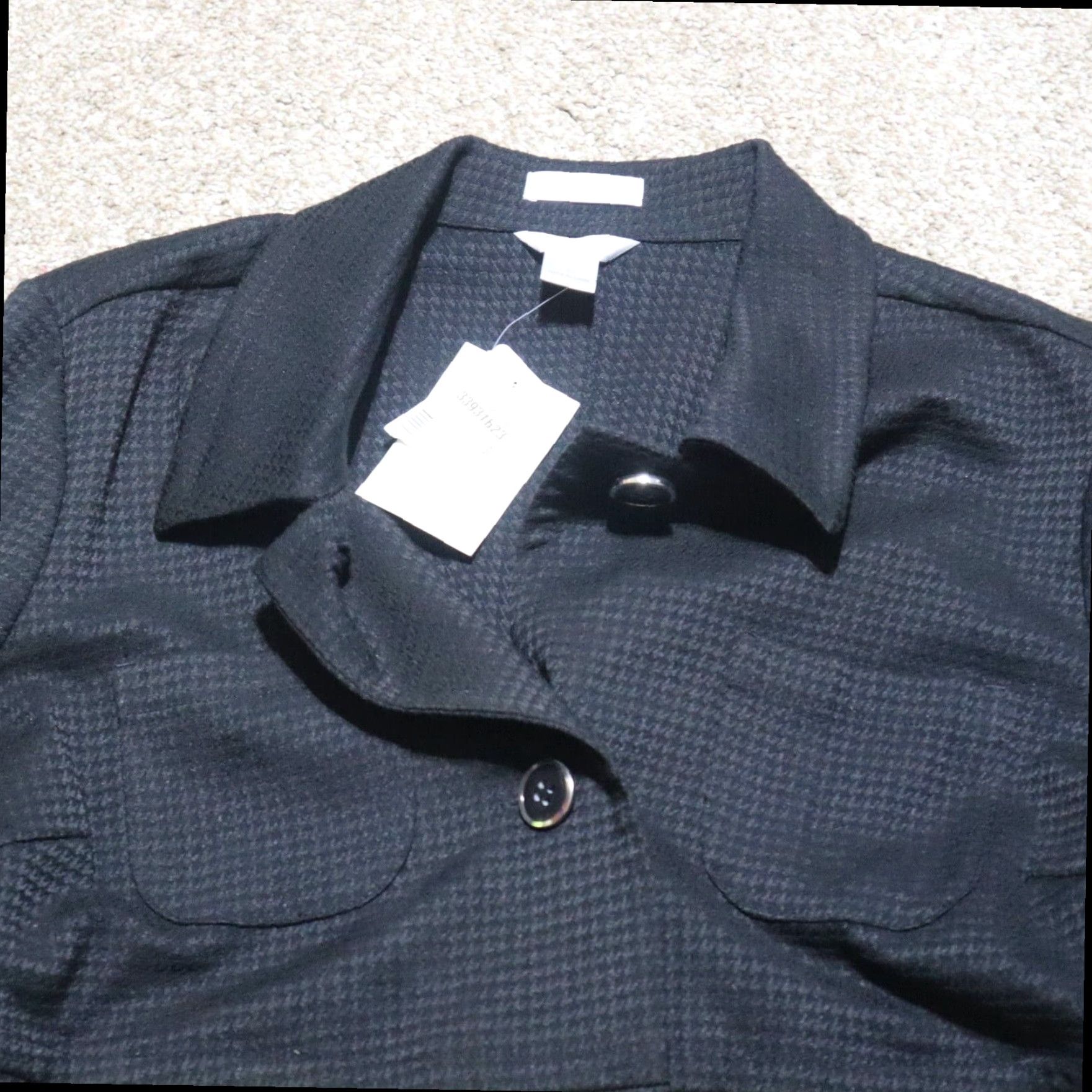 Vintage Christopher & Banks Women's Black Cotton Button Up Jacket Coat Size S Small Size S / US 4 / IT 40 - 2 Thumbnail