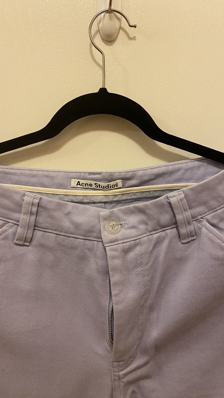 Acne Studios Acne Studios ALEQ PSS18 Lavender Cotton Workwear Trousers Size US 33 - 3 Thumbnail