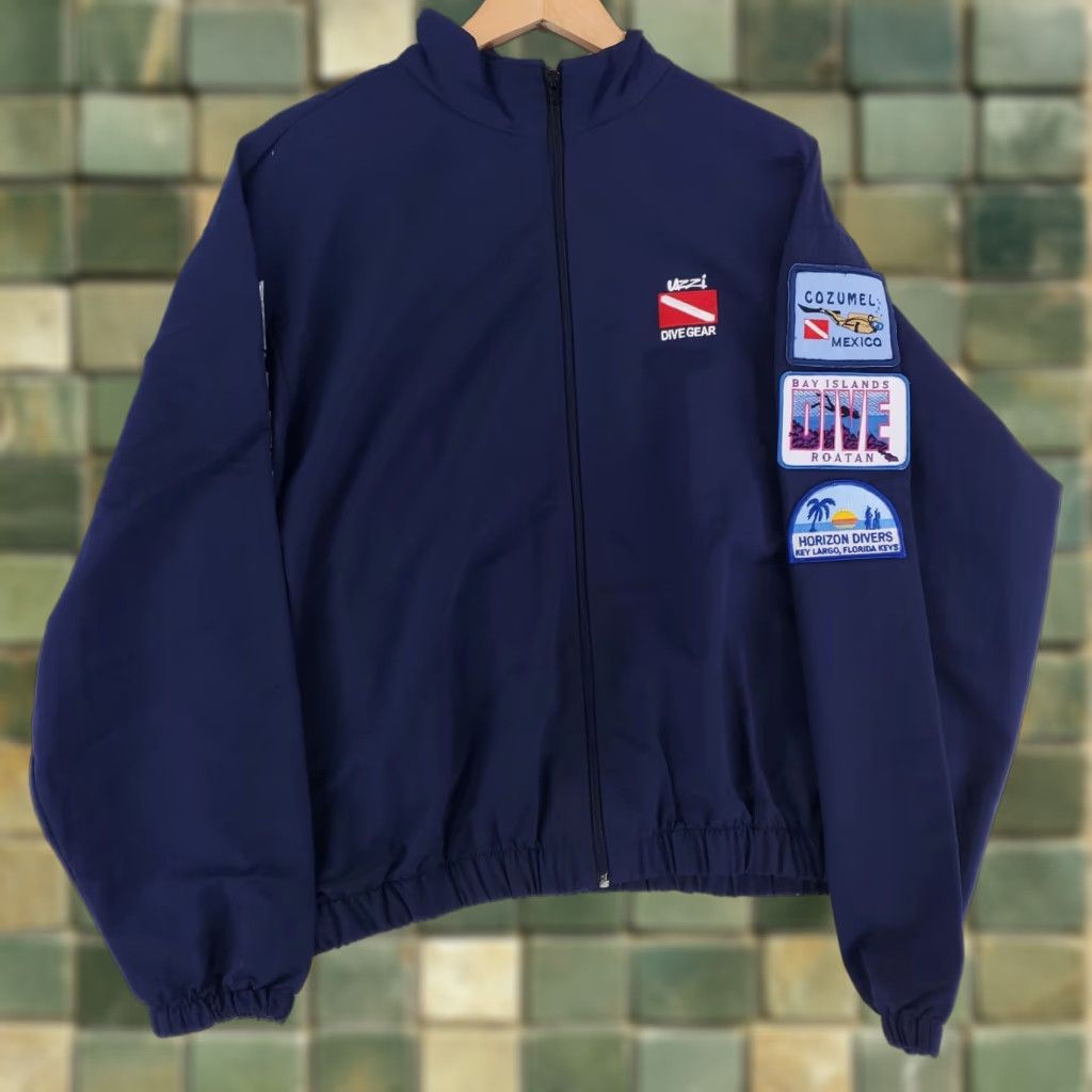 FUZZI VINTAGE Uzzi Amphibious Gear Full Zip Dive Jacket PADI Blue Patches Mens L Size US L / EU 52-54 / 3 - 1 Thumbnail