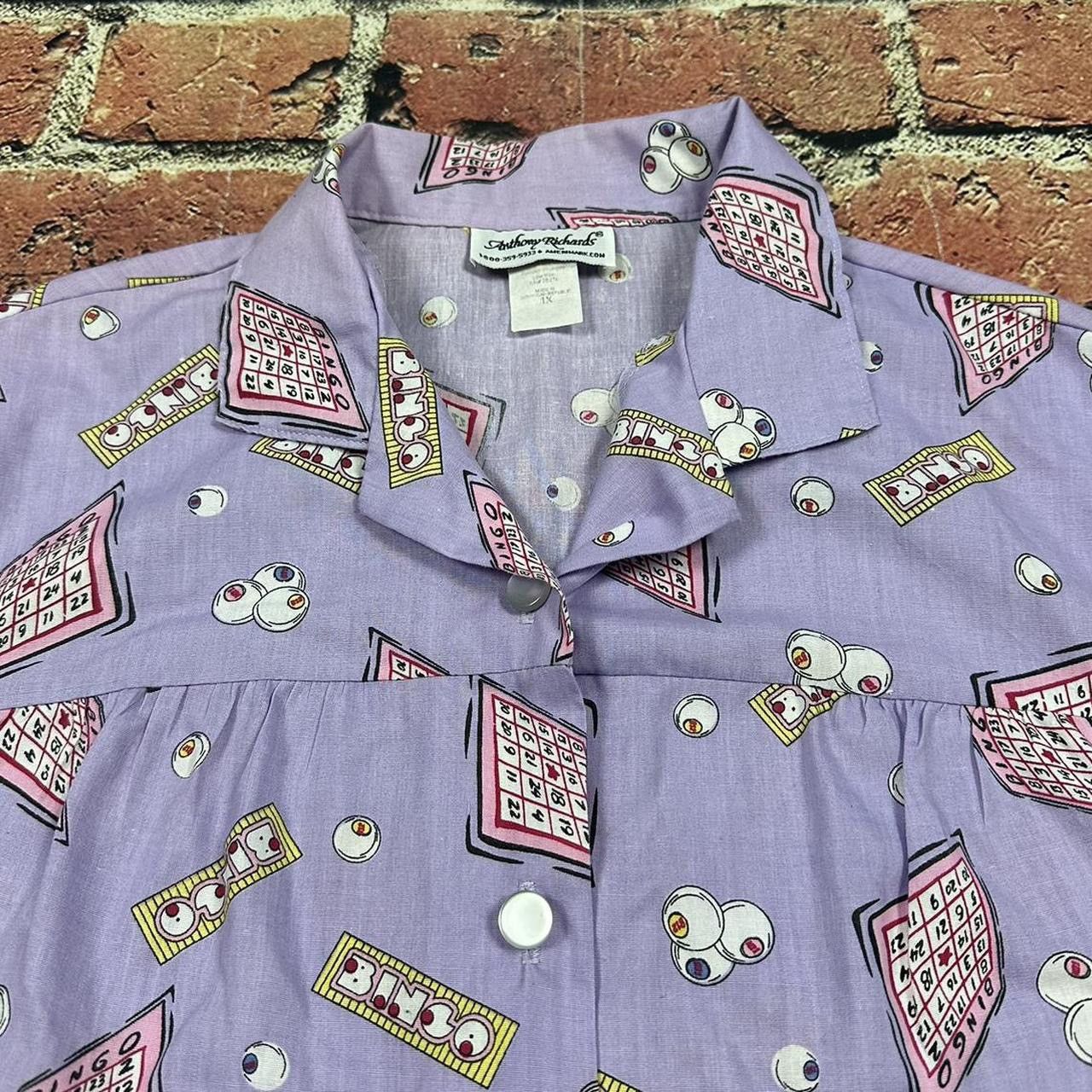 Vintage Vintage Anthony Richards Bingo All Over Print ButtonUp Shirt Size XL / US 12-14 / IT 48-50 - 6 Thumbnail